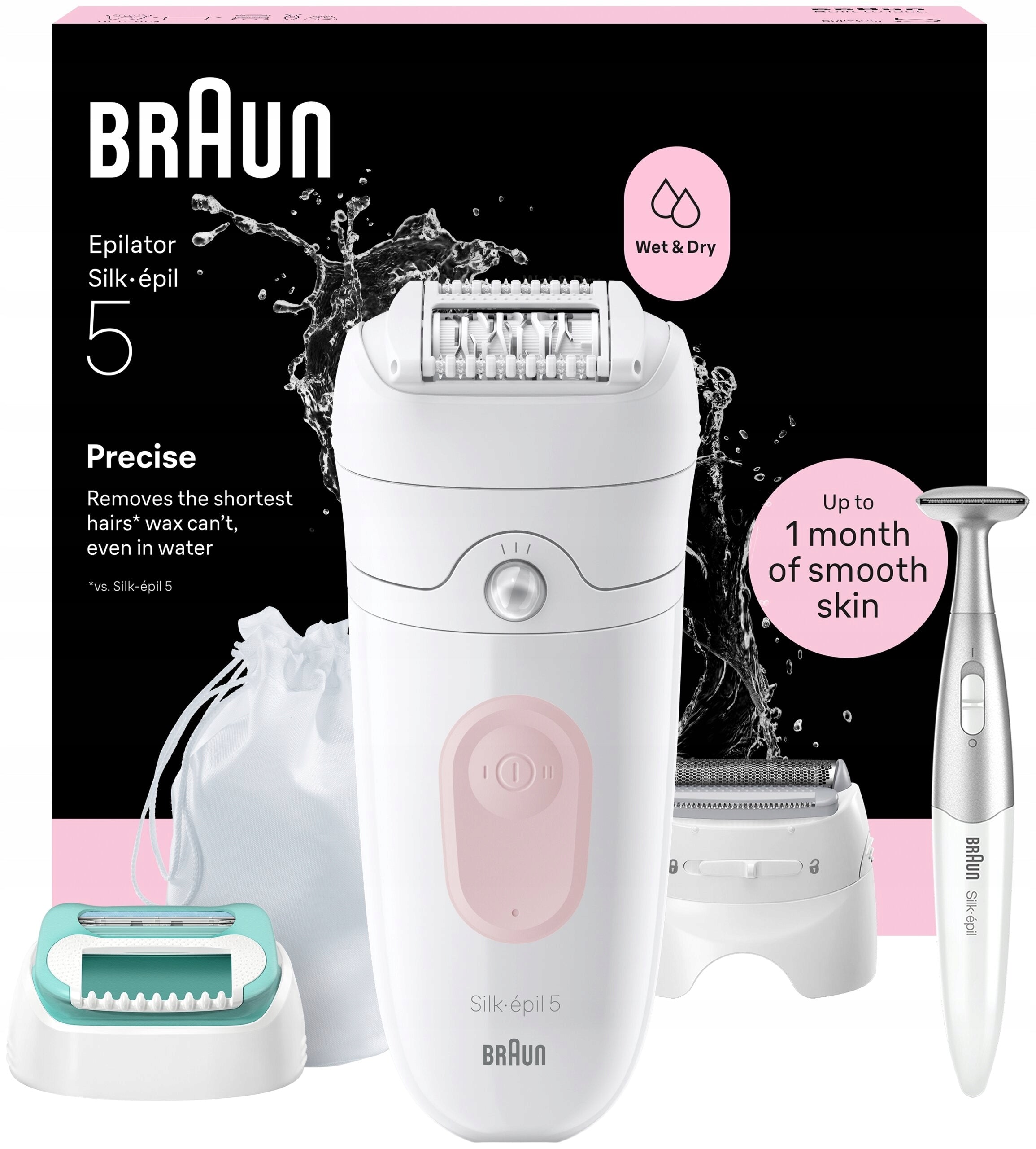 Epilator BRAUN Silk-epil 5 5-251 Bikini Legs Face Functions wet hair removal