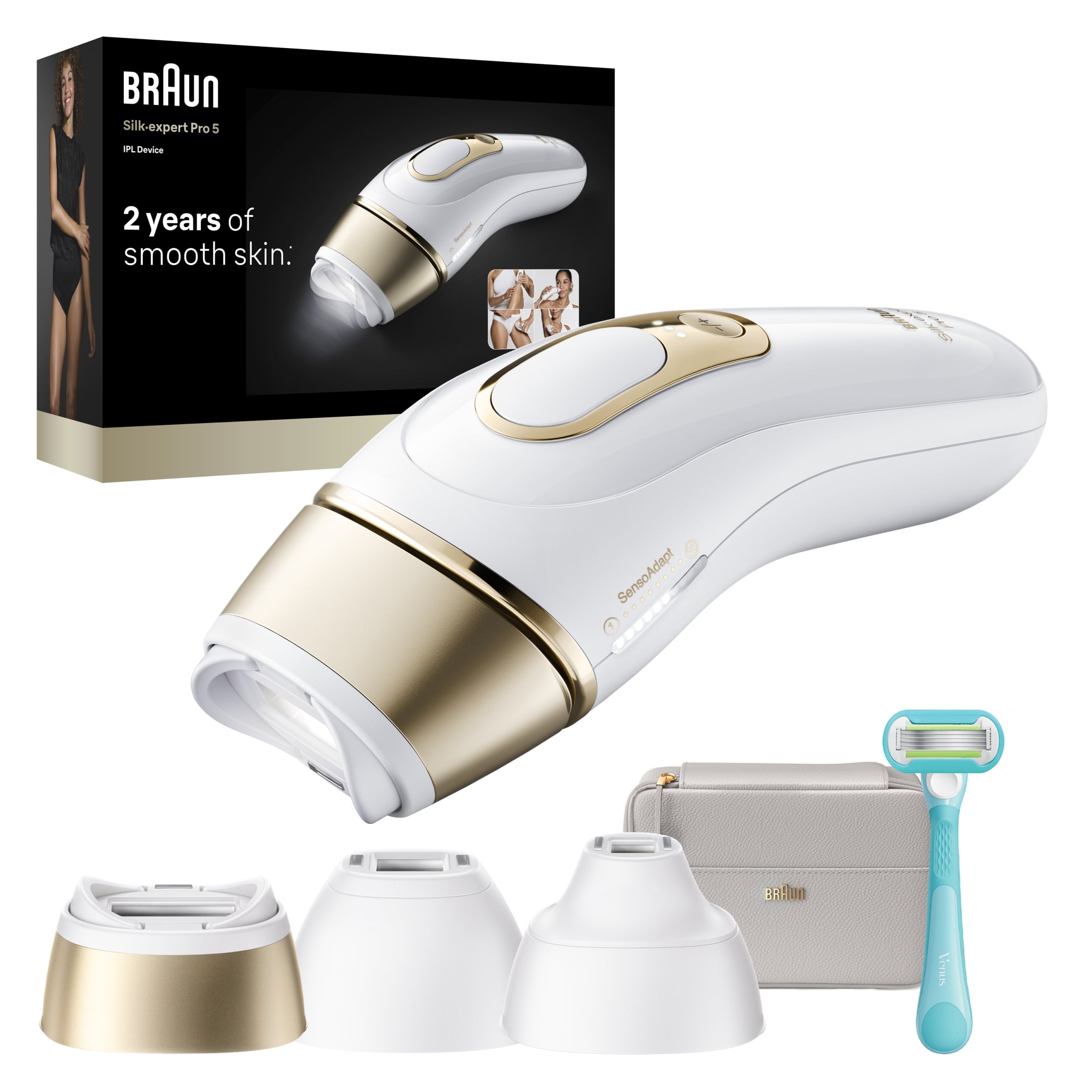 Epilator Braun IPL PL5351 Silk-expert Pro 5 White and gold Brand Braun