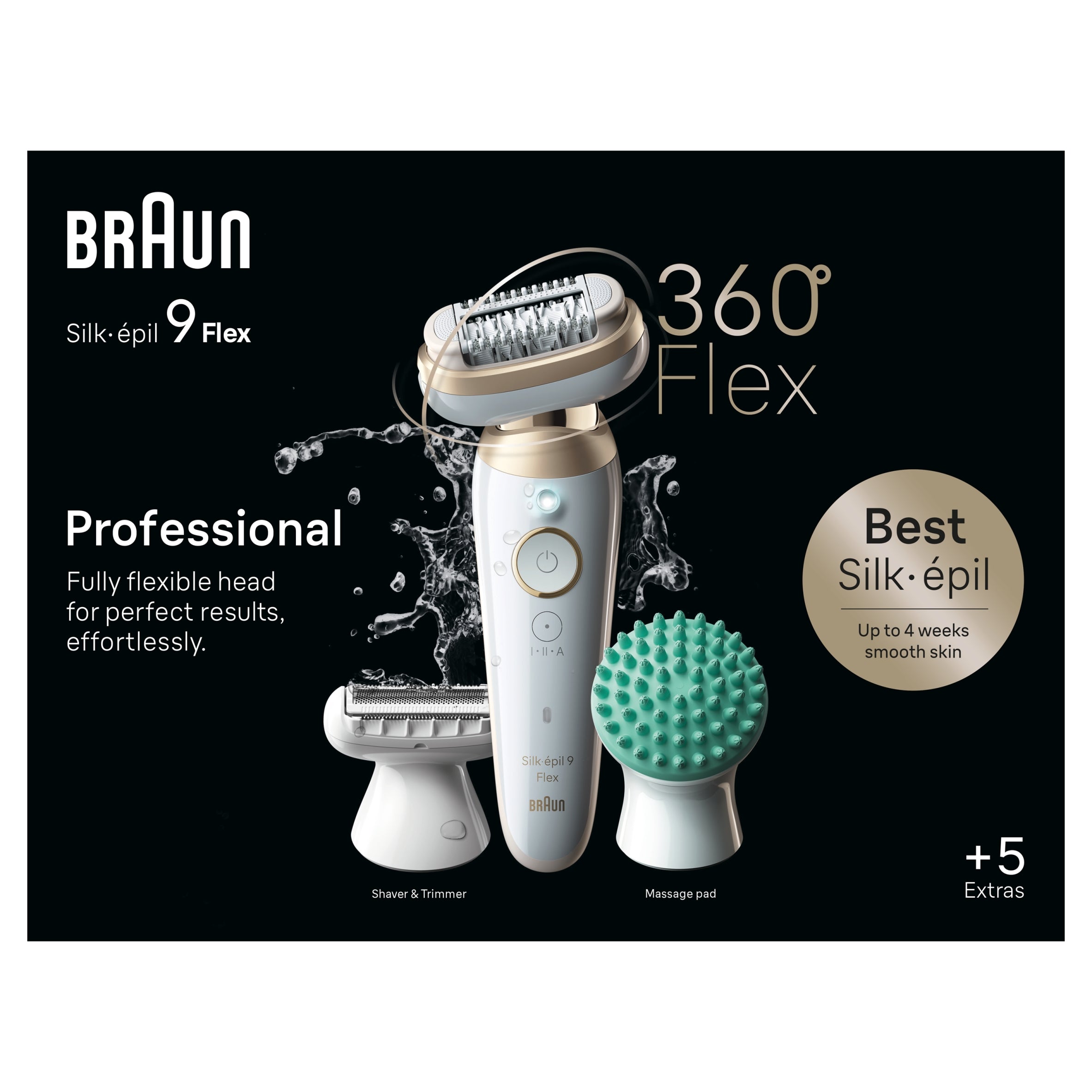 Epilator Braun SES9-071 3D GLD BOX MN White and gold Manufacturer code SES9-071