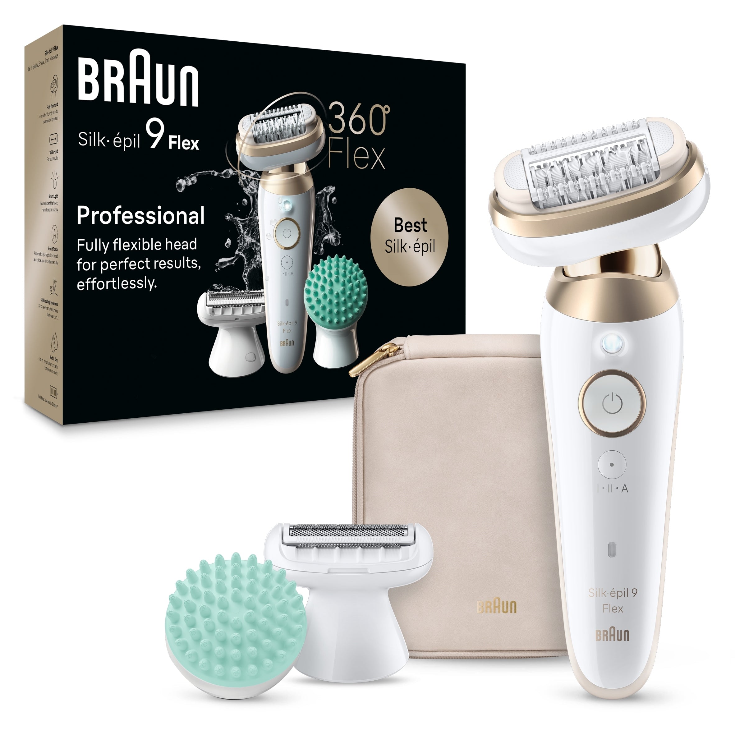 Epilator Braun SES9-071 3D GLD BOX MN White and gold