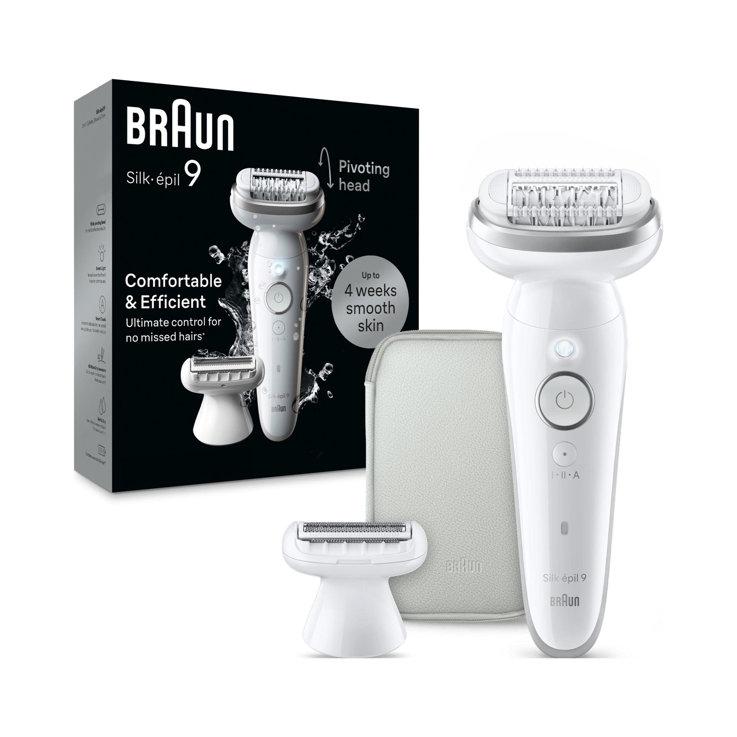 Epilator Braun Silk-épil 9 for women overlay 9-041 white/silver