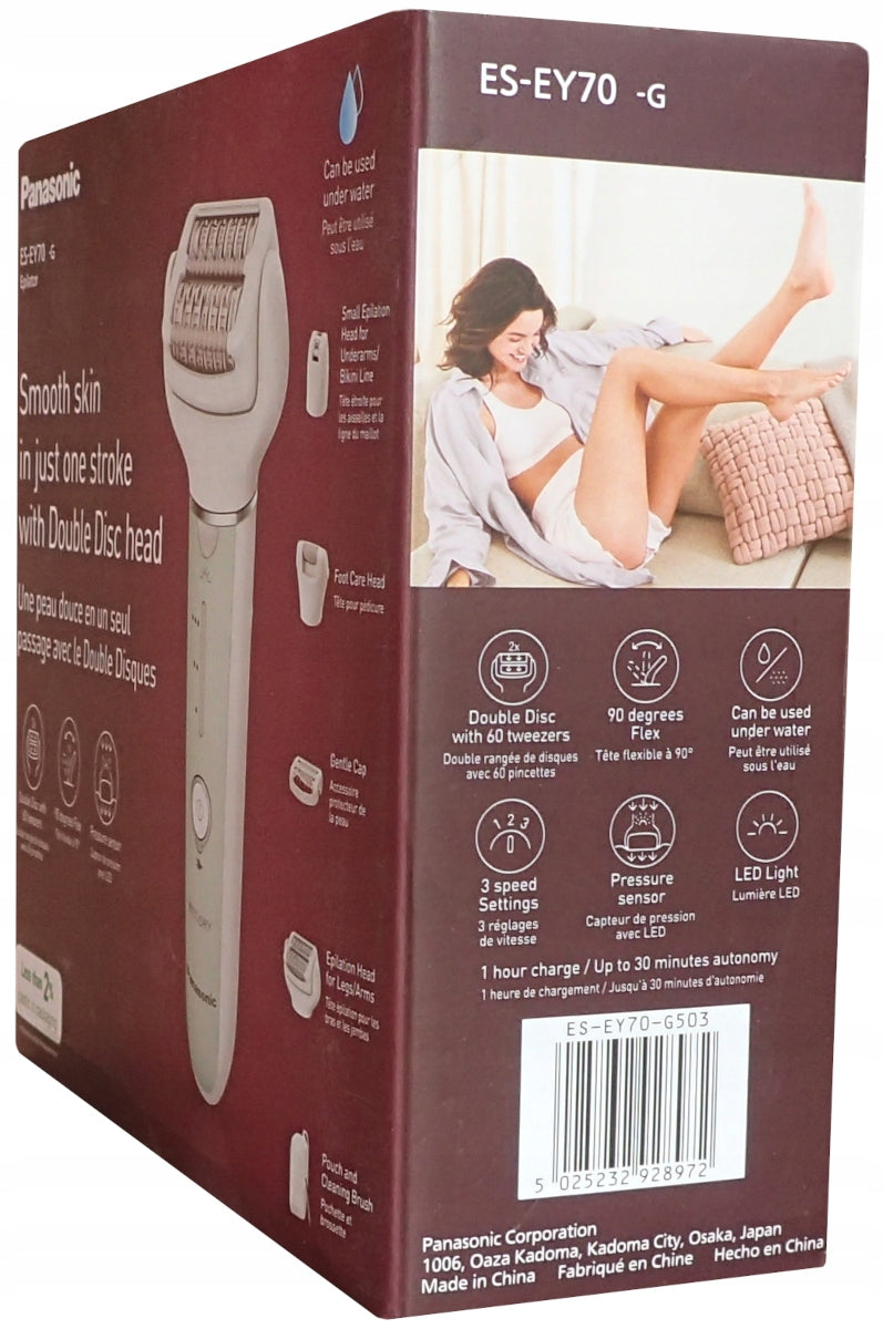 Epilator Cordless Shaver for Bikini Legs Panasonic ES-EY70 +5 Accessories Medical device no