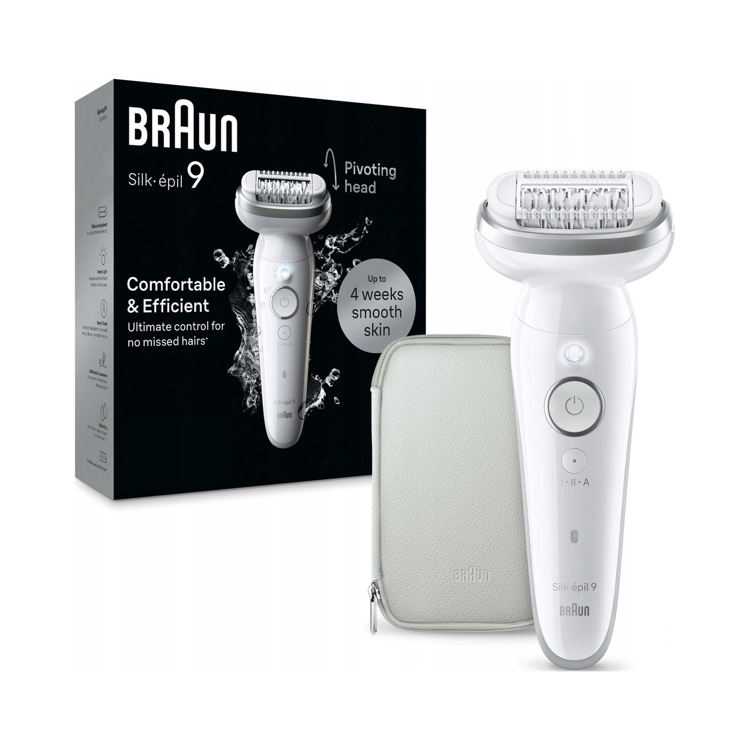 Epilator Wireless Portable for Bikini Legs Braun Silk-Epil SES9-011