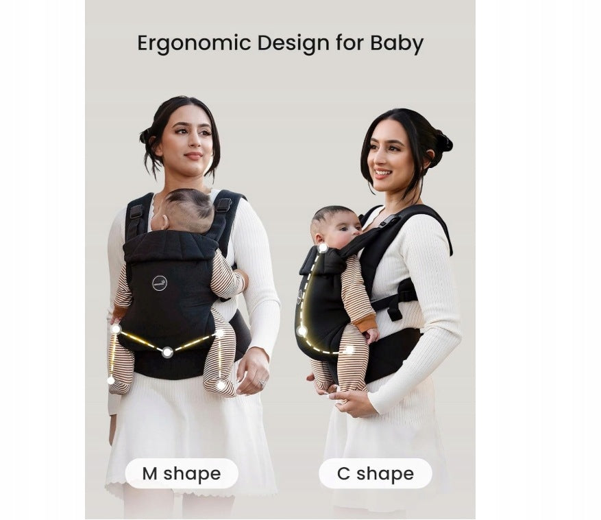Ergonomic Baby Carrier 3-20 kg Adjustable Black Manufacturer code BC6088