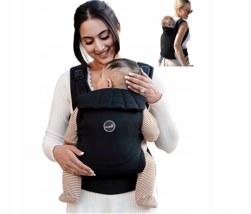 Ergonomic Baby Carrier 3-20 kg Adjustable Black