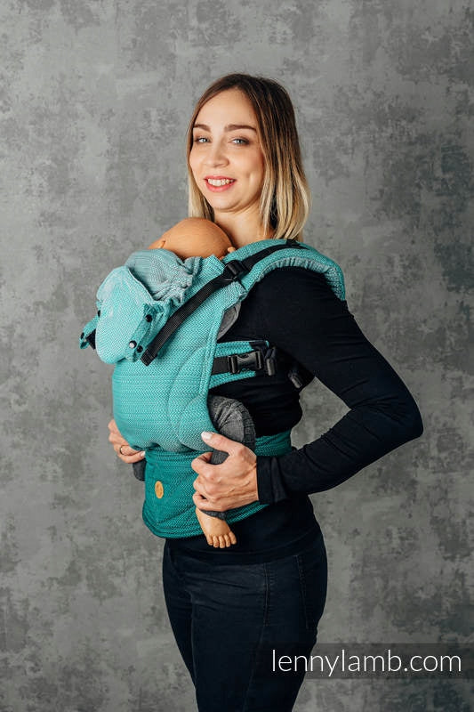 Ergonomic Carrier LennyGo,100% cotton r. Baby - OMBRE GREEN