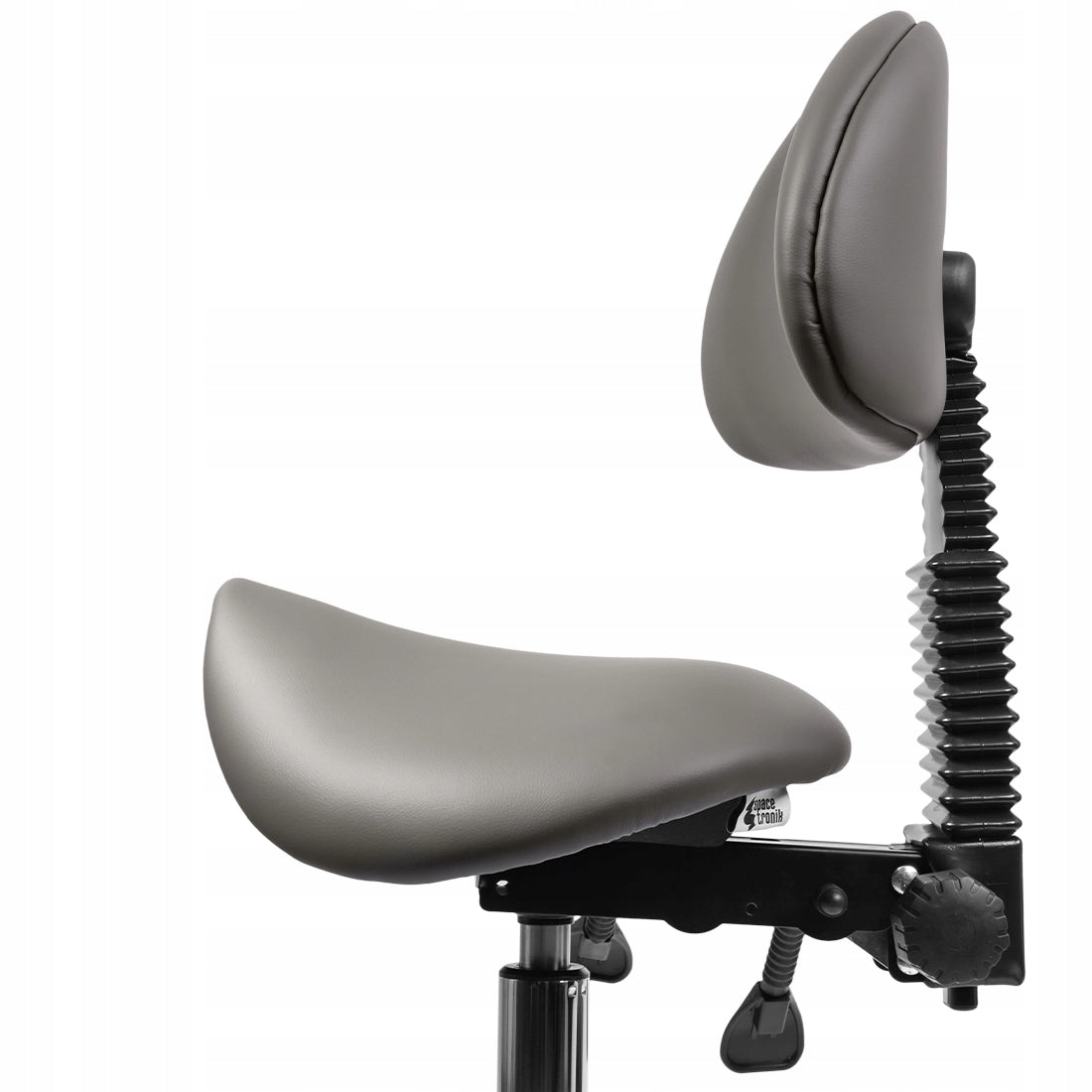 Ergonomic Hoker SADDLE with Backrest with Height Adjustment Spacetronik Upholstery color gray
