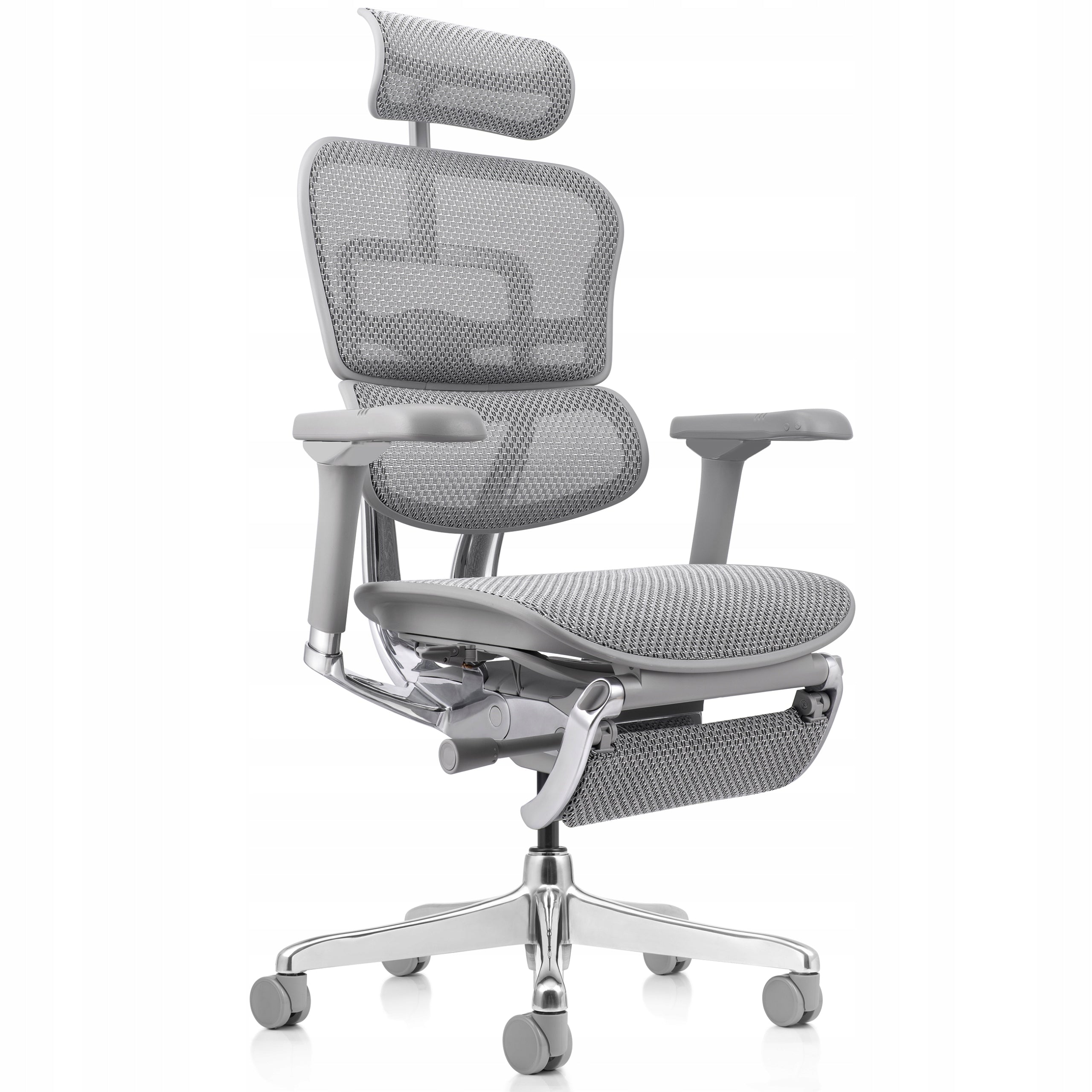 Ergonomic Office Chair Set with Footrest Ergohuman 2 Elite Grey