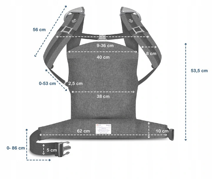 Ergonomic carrier Lionelo Margareet grey Manufacturer code LO-MARGAREET WAVE