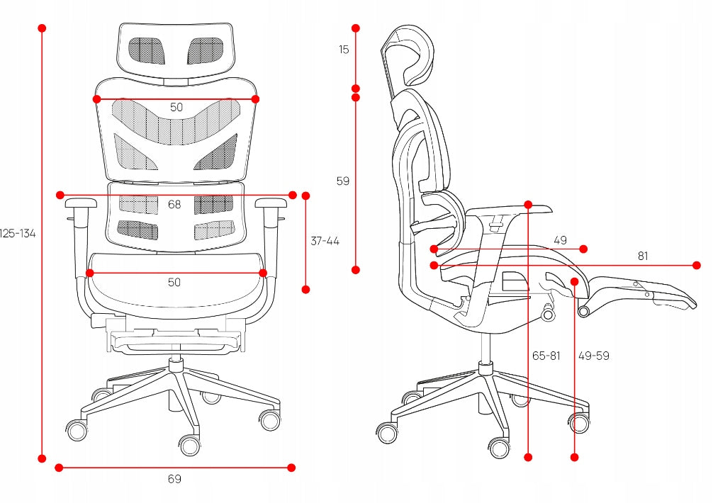 Ergonomic chair DIABLO V-MASTER: black and white Manufacturer code 1535