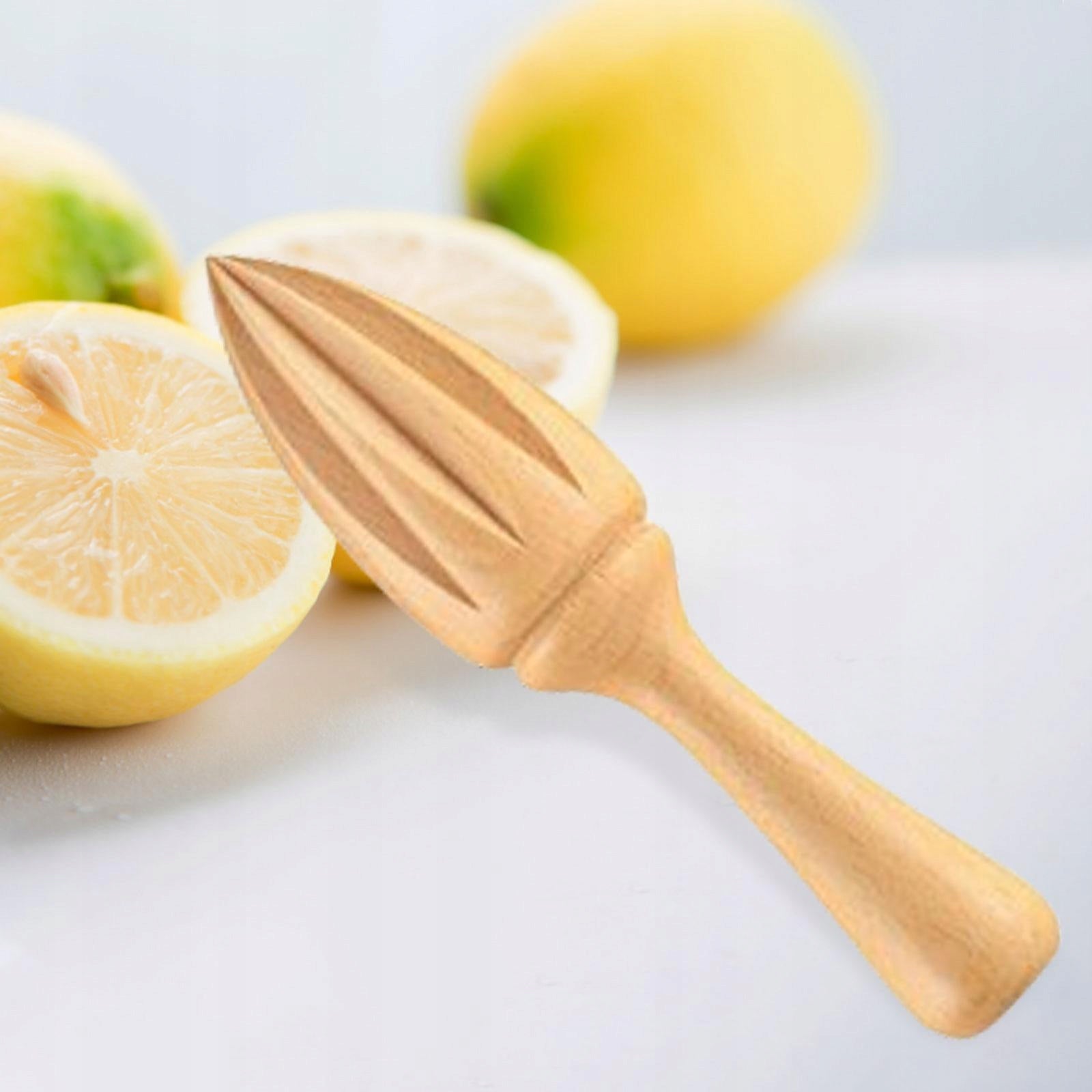 Ergonomically Manual Juice Squeezer Beechwood Fruit Durable Citrus for Bar Packaging status original
