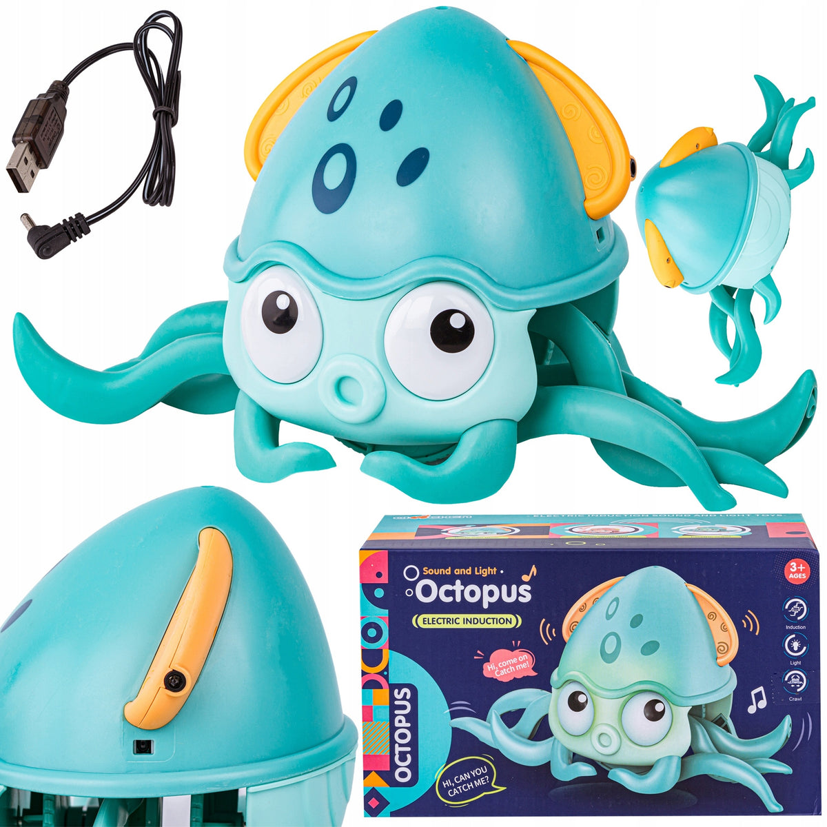 Escape Octopus Interactive LED USB Crawling Toy Music