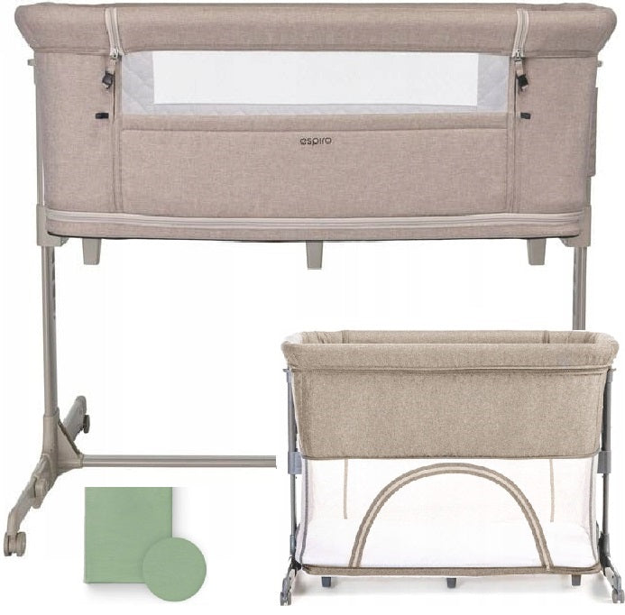 Espiro Cloud Crib & Playpen 3in1 70x95 cm & Sheet, Beige