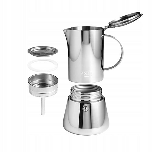 Espresso Coffee Maker 6 CUPS - 350ml STAINLESS STEEL Packaging status original