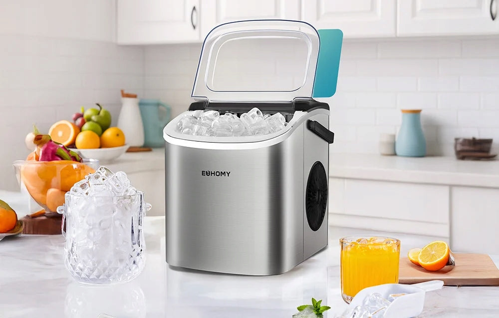 Euhomy IM001 Compact Ice Maker 1,2L Self-Cleaning and Economical Manufacturer code IM001-BSI