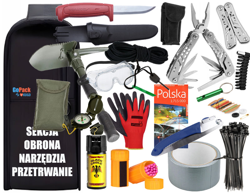 Evacuation backpack with equipment GOPACK MAX RCB 72h tent sleeping bag 220 in 1 Manufacturer code MAX60l
