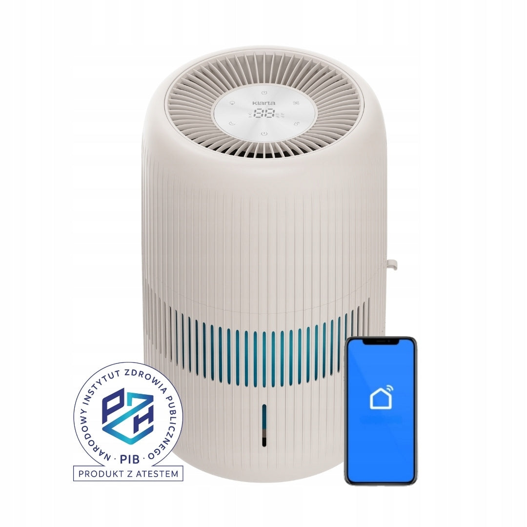 Evaporative humidifier KLARTA Humea Grande WiFi Beige LED 80m² 600 ml/h Packaging status original