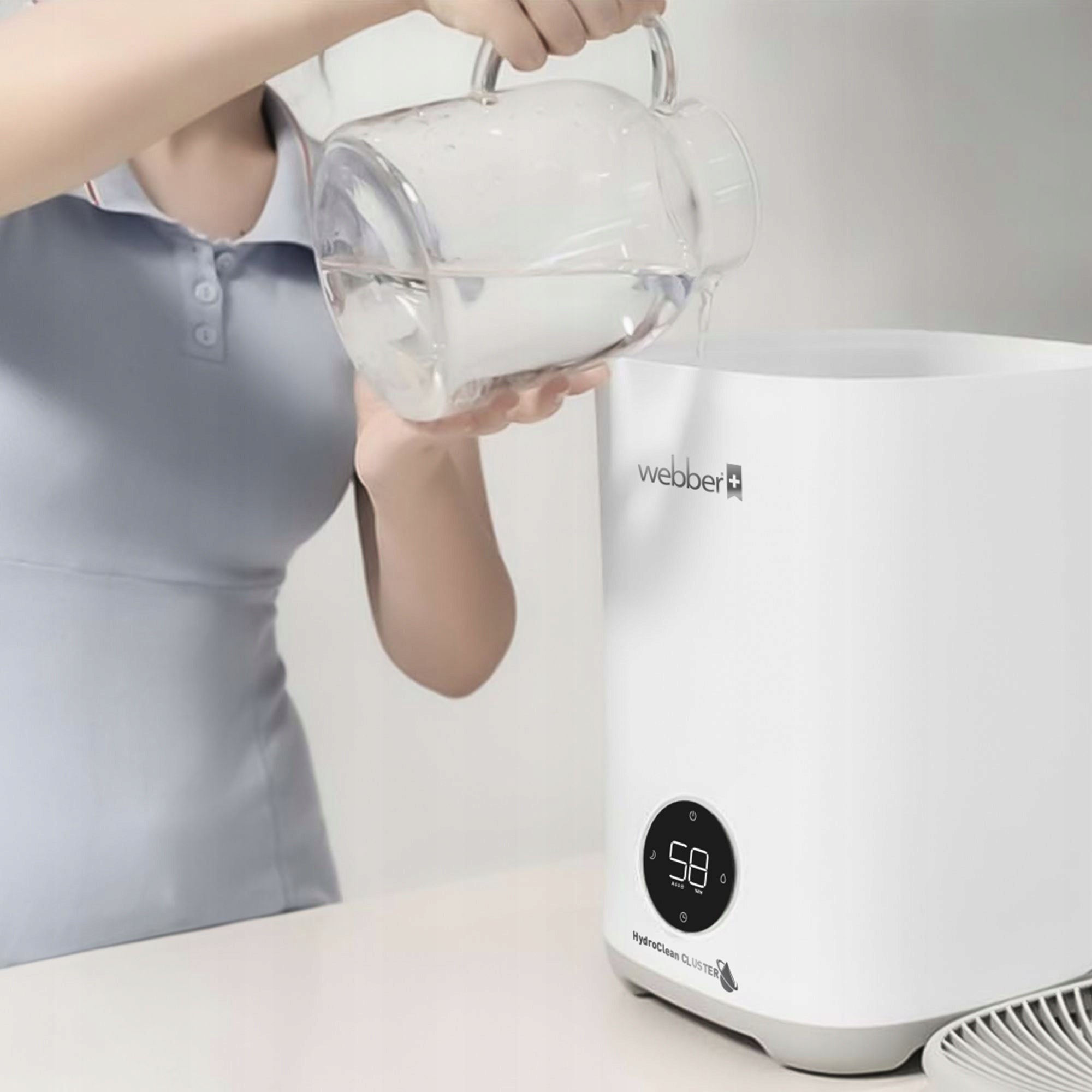 Evaporative humidifier Webber HH3002 30m² ionization 3L 300 ml/h SilverNano Packaging status original