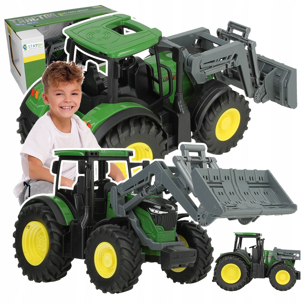 Excavator Bulldozer Tractor Agricultural Construction Machine Toy for Kids XXL Packaging status original