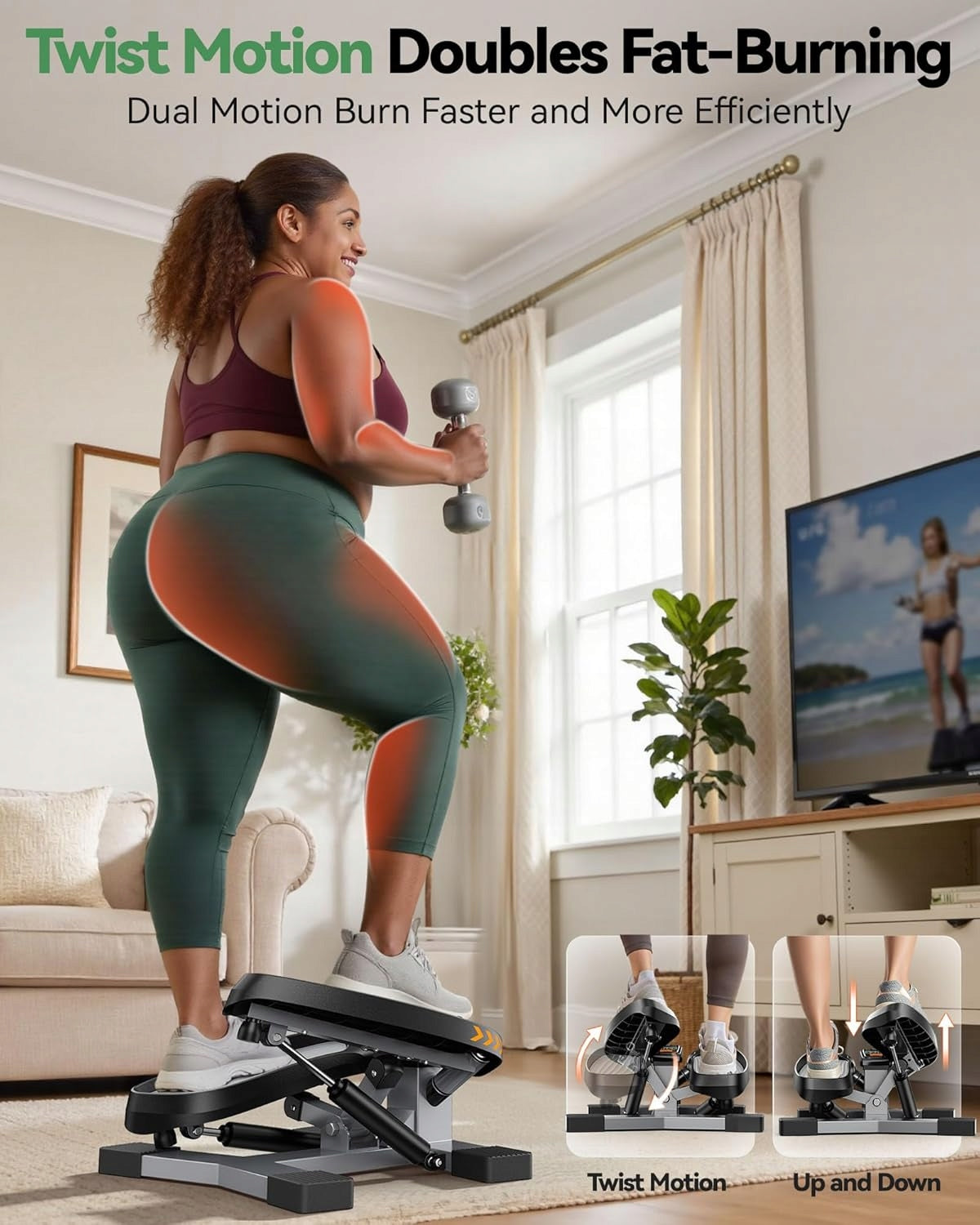 Exercise Stepper Fitness Aerobic Twisted with Cables Adjustable 16 Modes Brand no brand