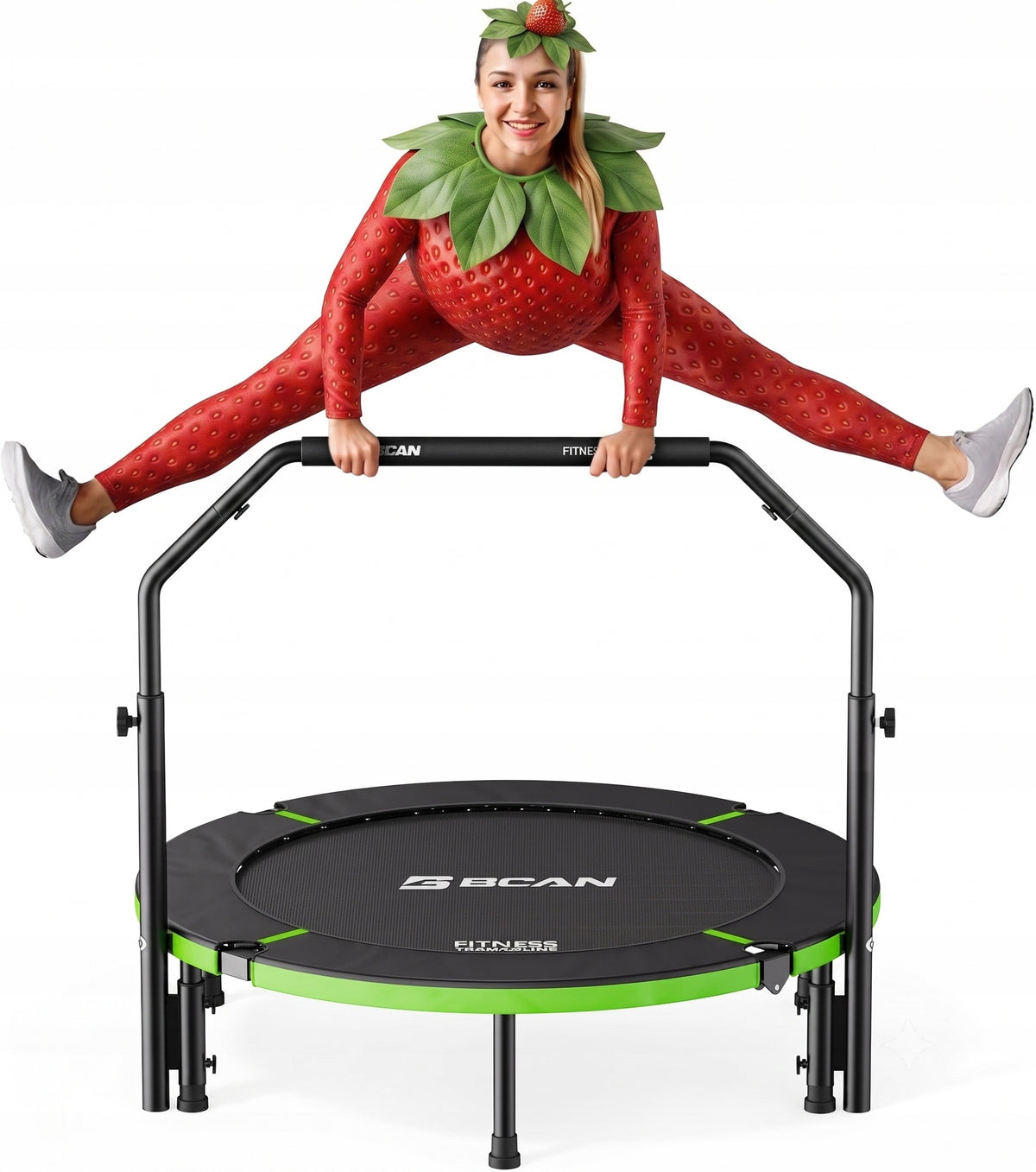 Exercise Trampoline Fitness BCAN 102 cm 150 kg Folding Adjustable Handle