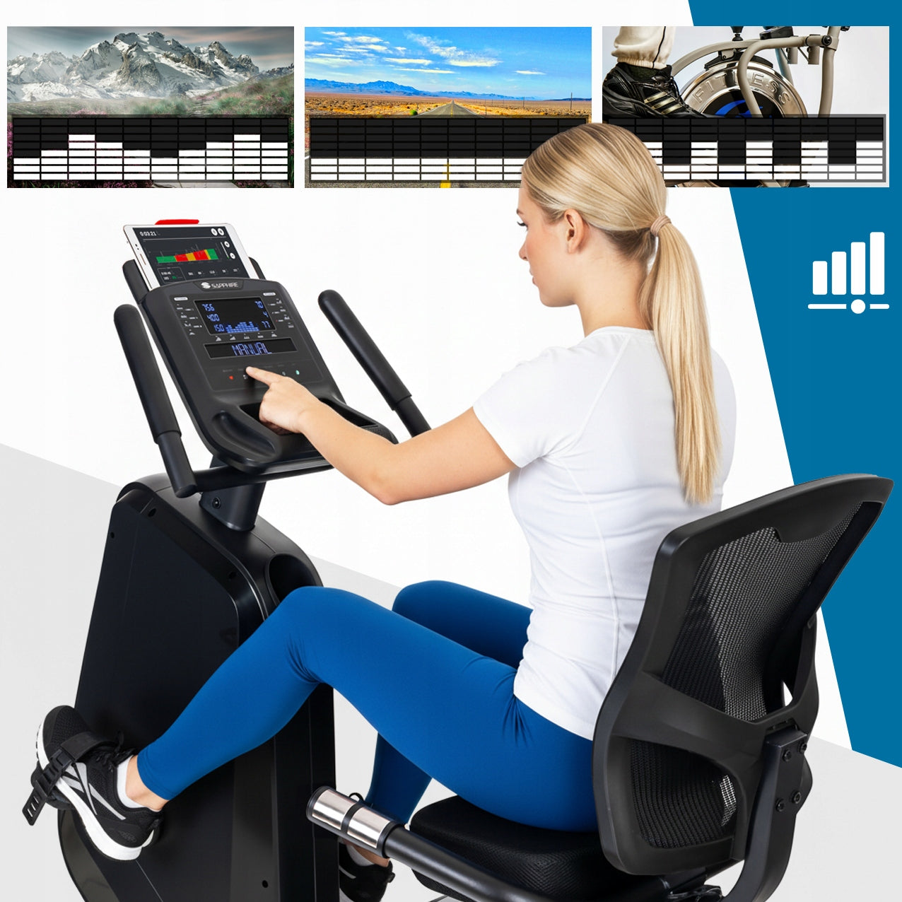 Exercise bike HORIZONTAL SIGMA ELECTROMAGNETIC STATIONARY BIKE 150kg Packaging status original