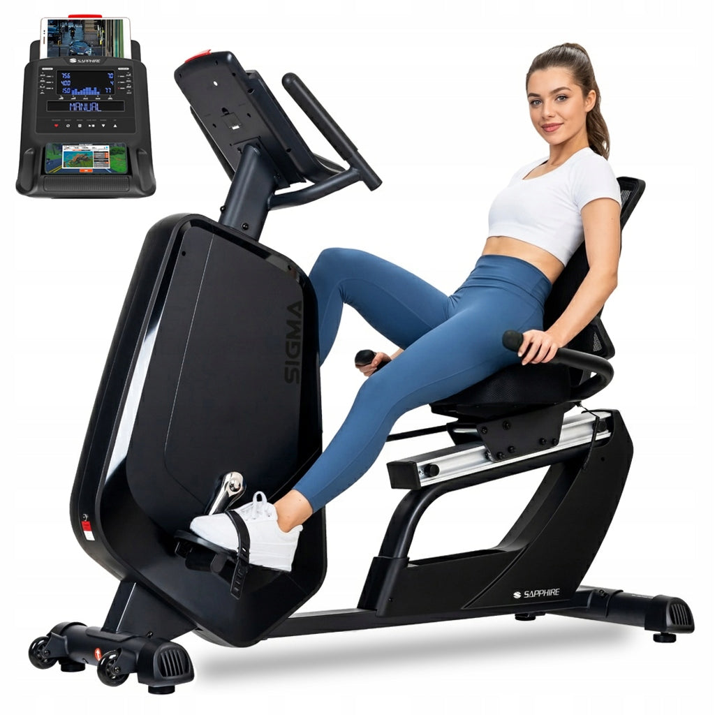 Exercise bike HORIZONTAL SIGMA ELECTROMAGNETIC STATIONARY BIKE 150kg