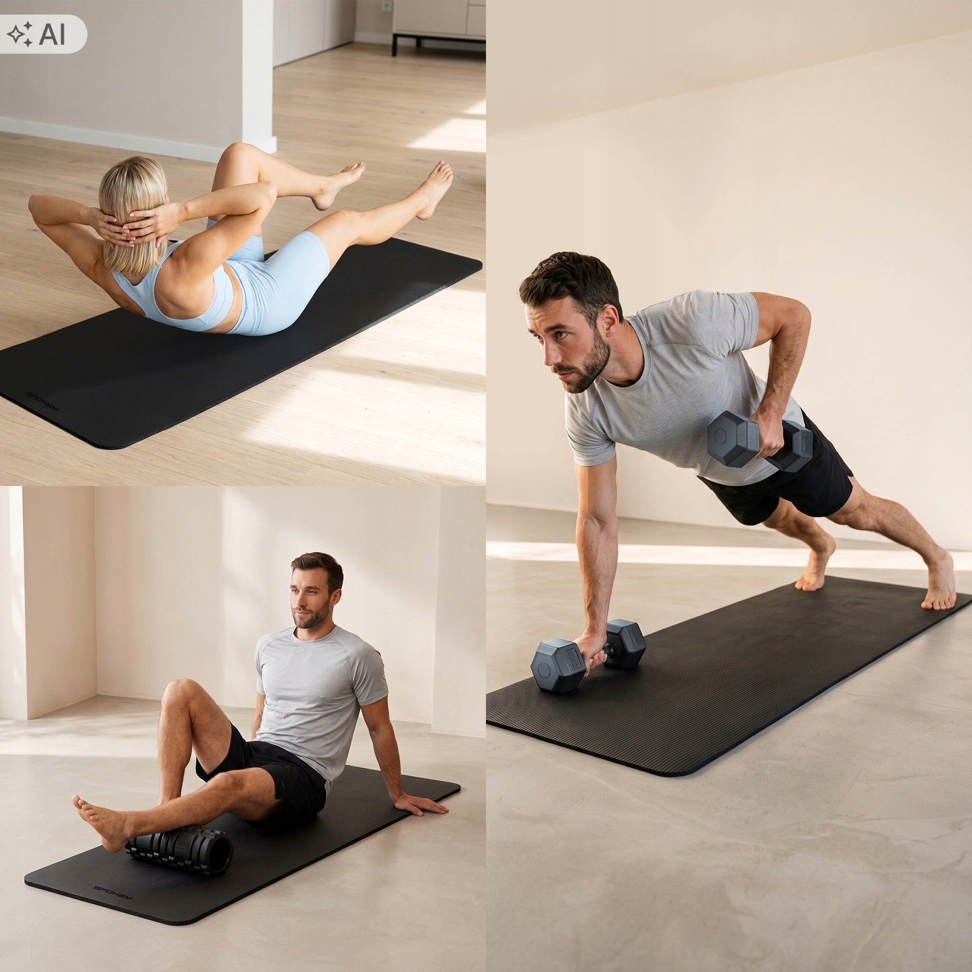 Exercise mat thick Yoga Gymnastic Training Fitness SOFTMAT 1,5 cm Manufacturer code 944041