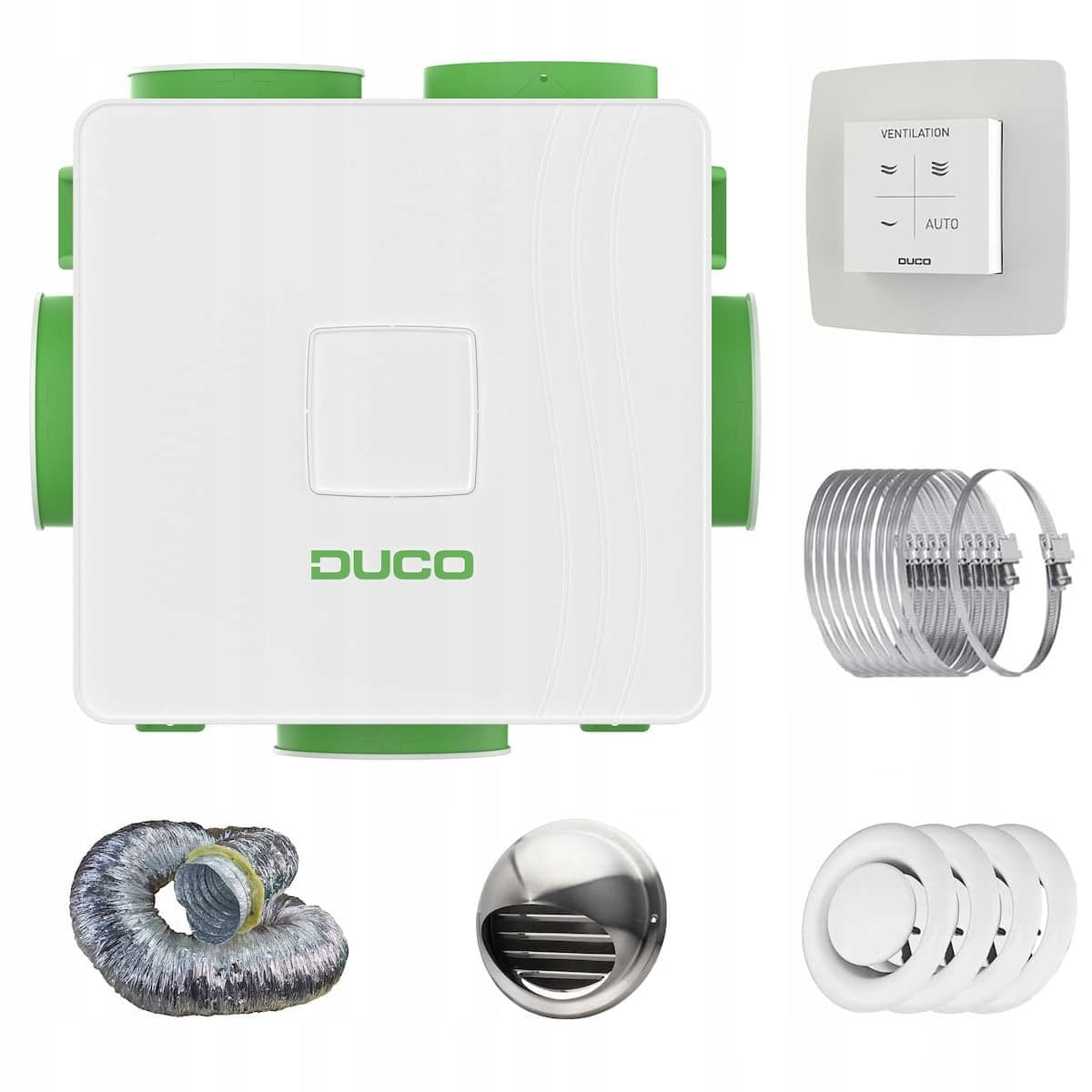 Exhaust ventilation SET | 4 rooms | 325 m³/h | DucoBox Reno