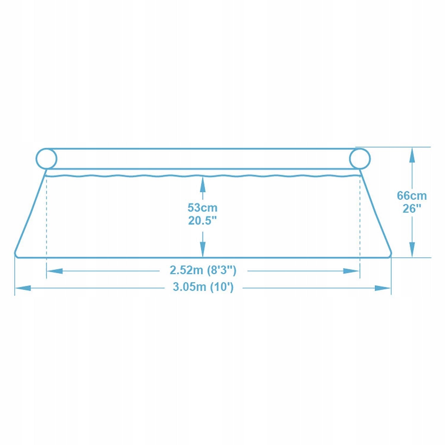 Expansion garden pool 305 x 66 cm Bestway 57456 Product width 305 cm