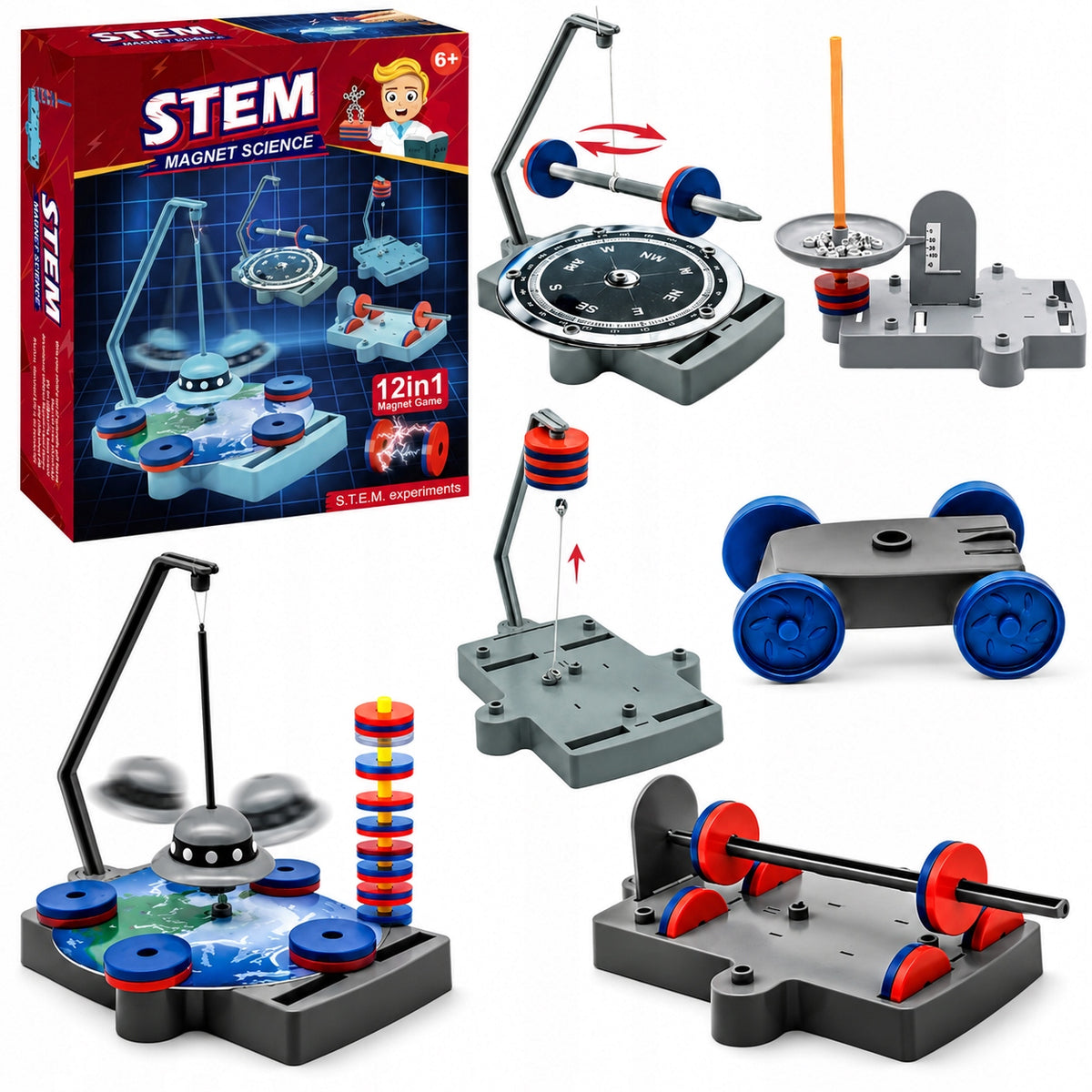 Experimental Kit Small Physicist Magnetic Experiments 12in1 8+ Product weight with unit packaging 0.7 kg