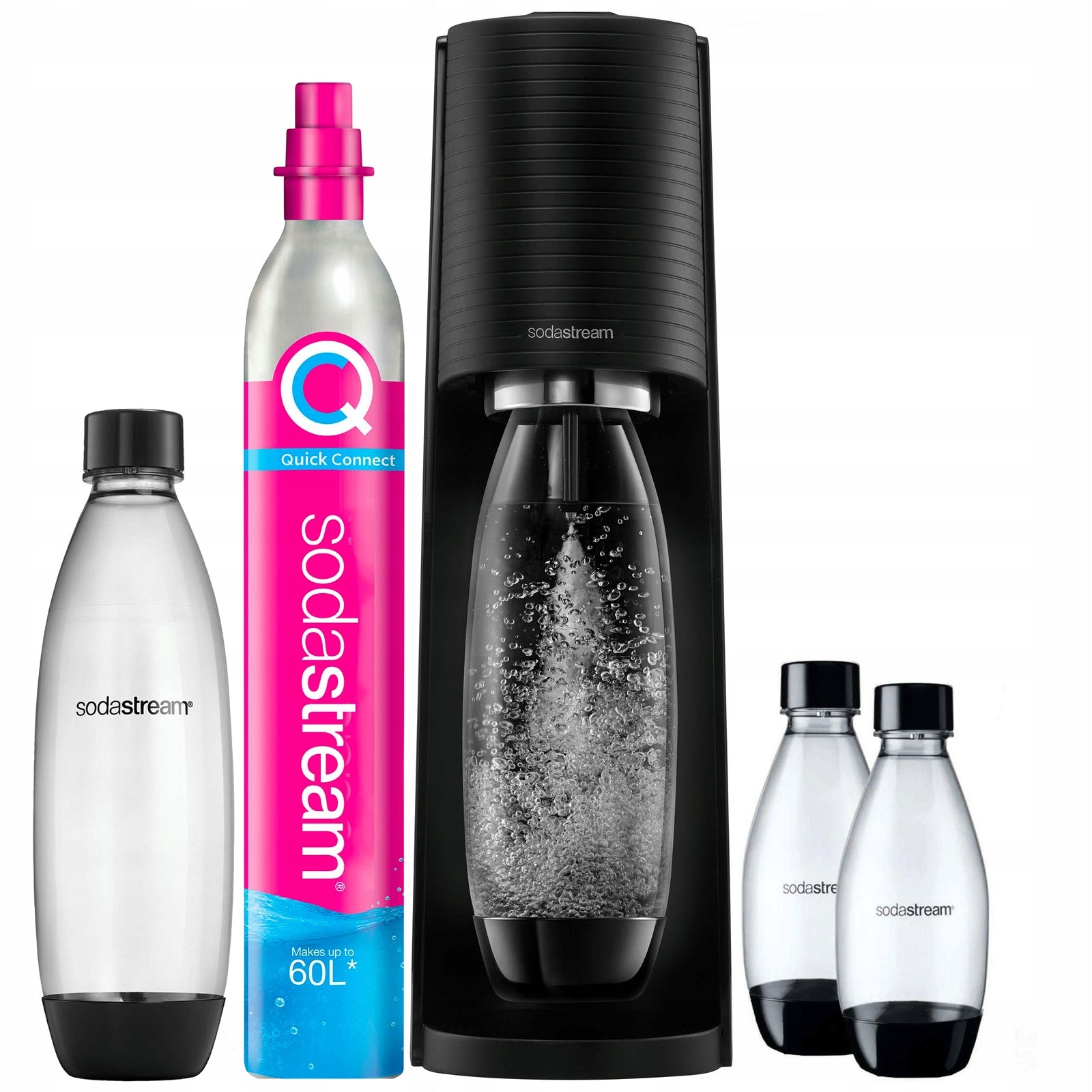 Express SodaStream Terra Black 3 bottles 1x 1L + 2x 0,5L