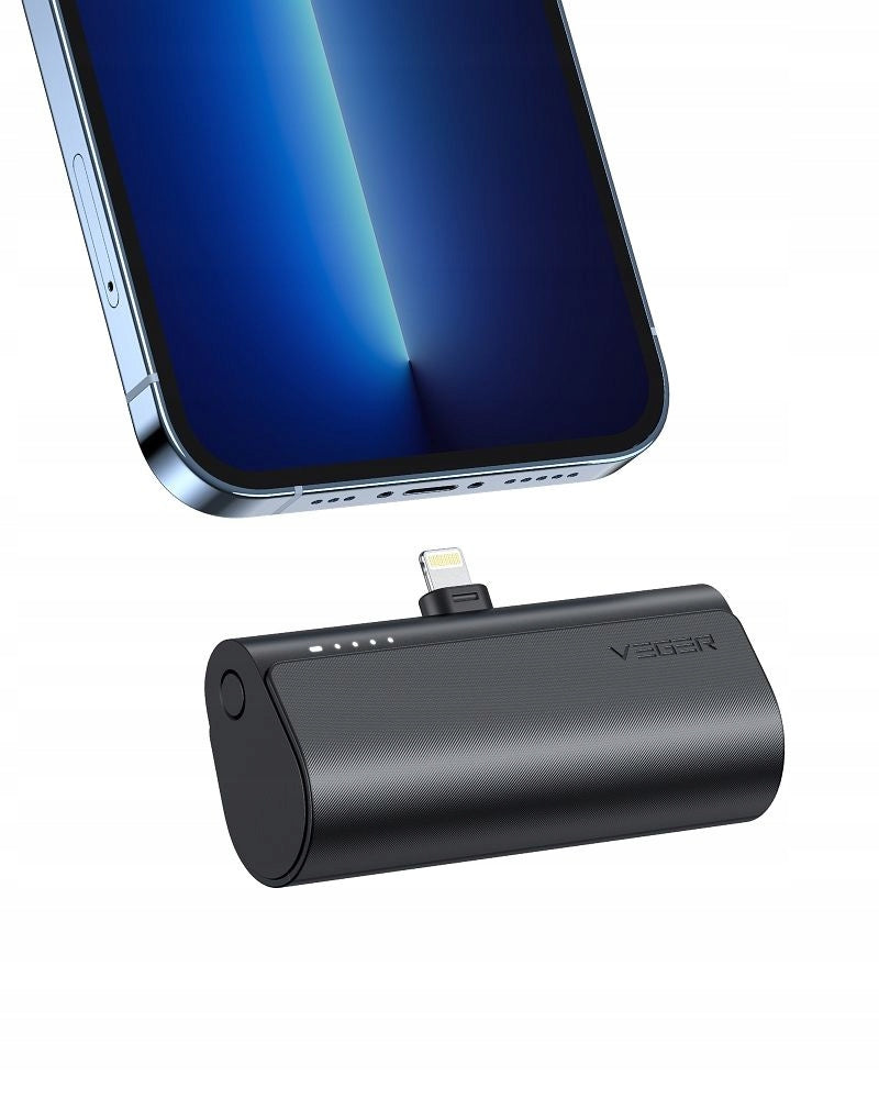 External battery (Powerbank) VEGER PlugOn - 5000mAh with 8-pin PD connector