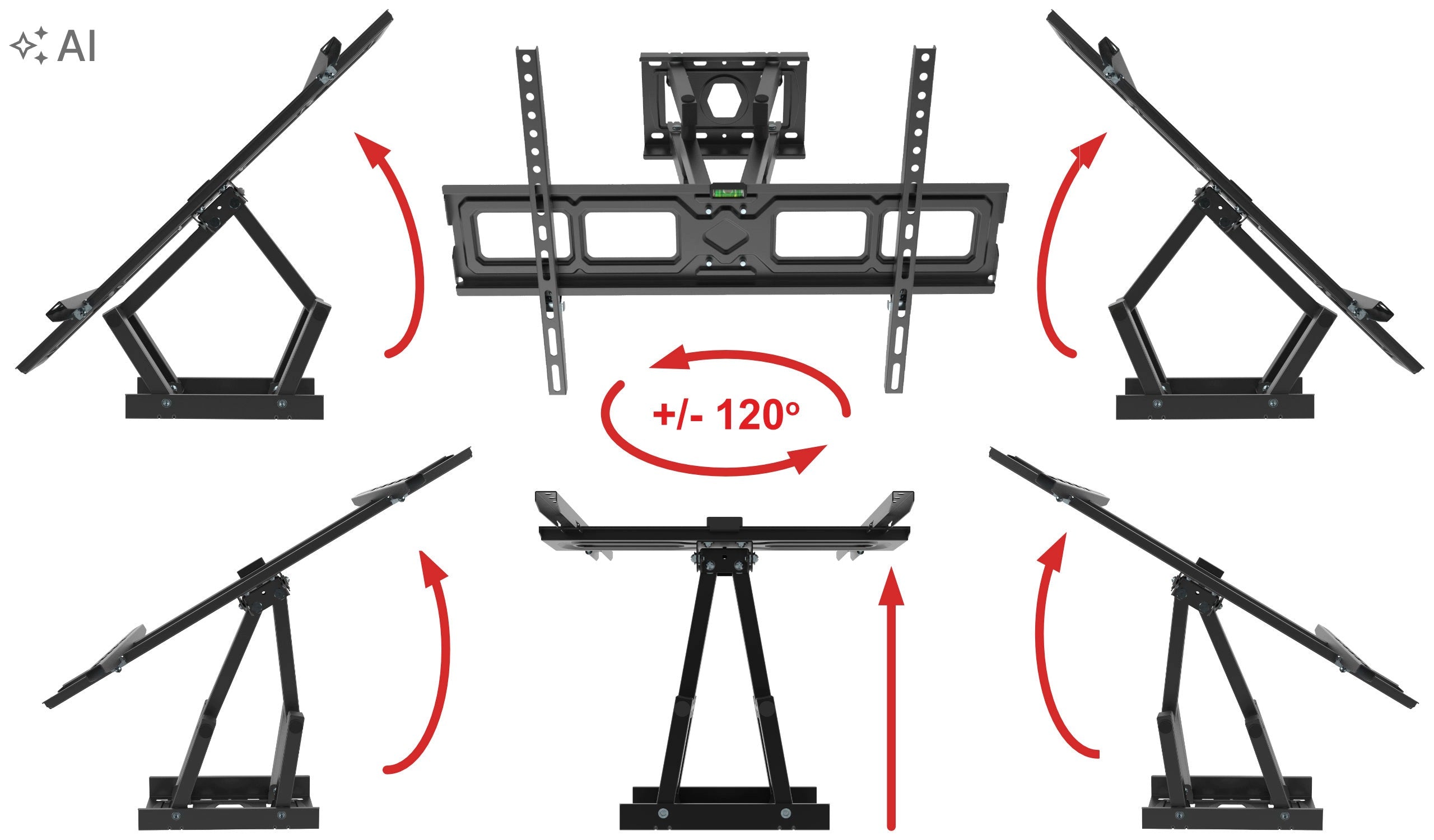 Extra Strong TV Holder TV Hanger 32-80 Inch Rotating Universal Packaging status original