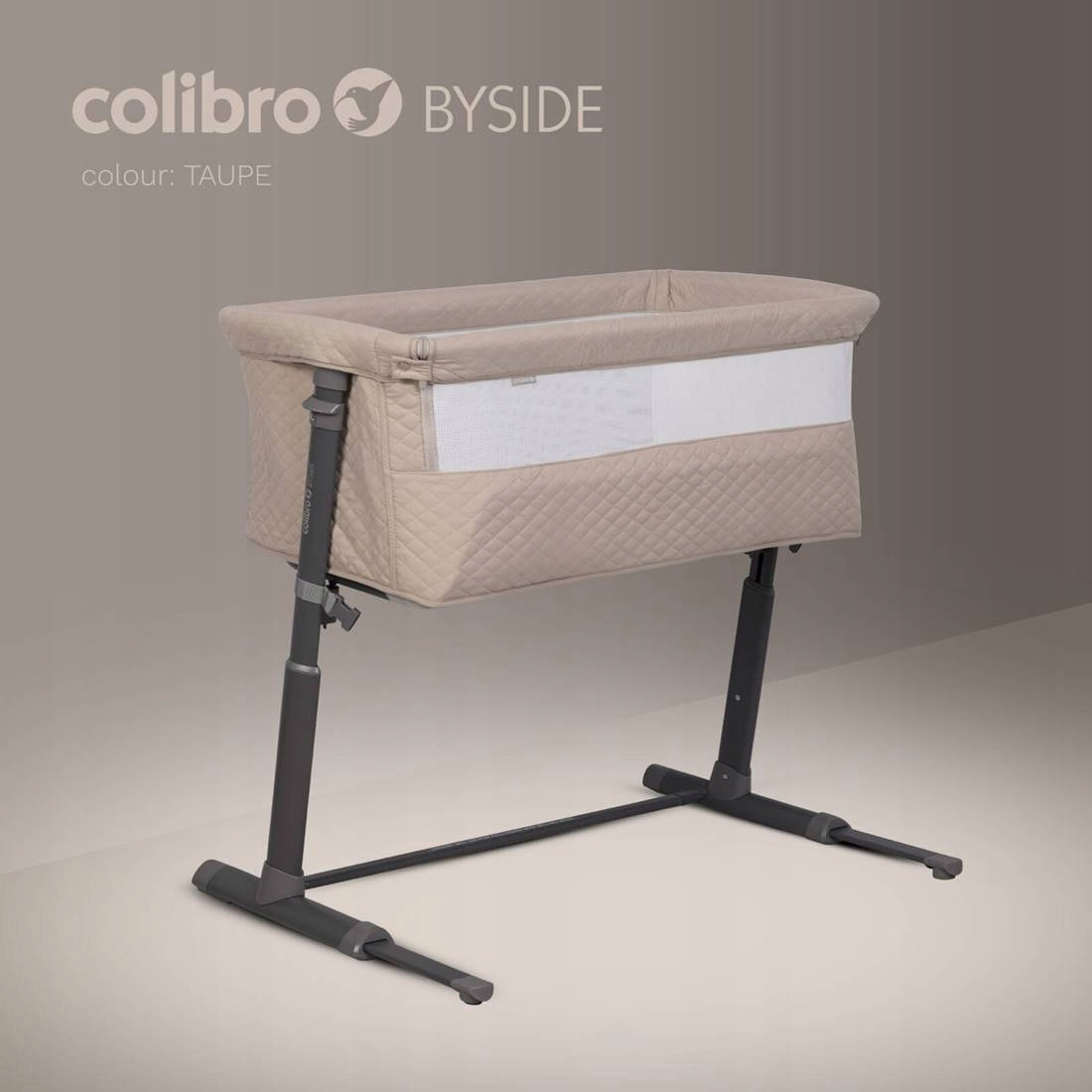 Extra bed for children up to 9 kg beige | COLIBRO Byside TAUPE Manufacturer code Łóżeczko dostawne do łóżka dla dziecI Byside