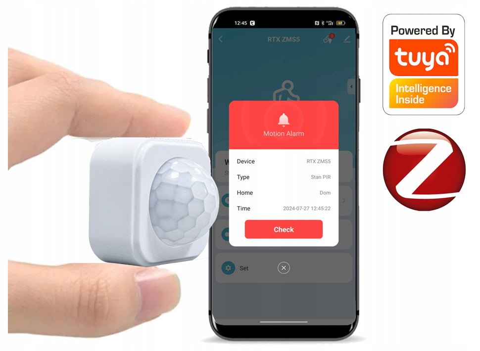 Extremely small PIR ZigBee motion sensor TUYA Smart RTX Eco