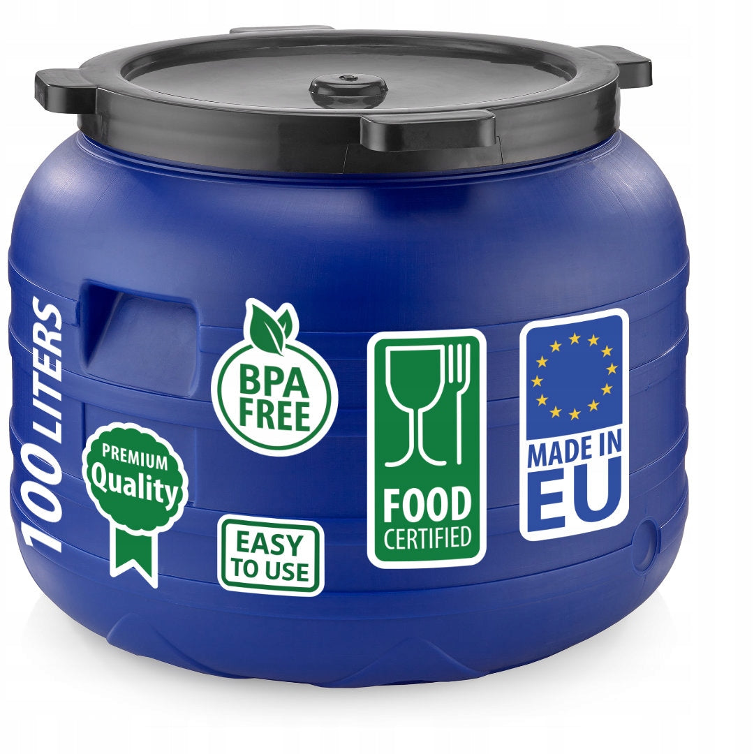 F&R PLASTIC BARREL 100L FOR PICKLING CABBAGE FOR BLUE WATER Manufacturer code FR0421