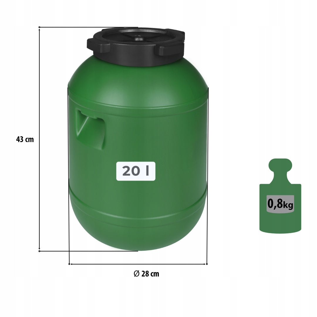 F&R PLASTIC BARREL 20L SCREW-ON FOR RAINWATER AND STORAGE Brand no brand