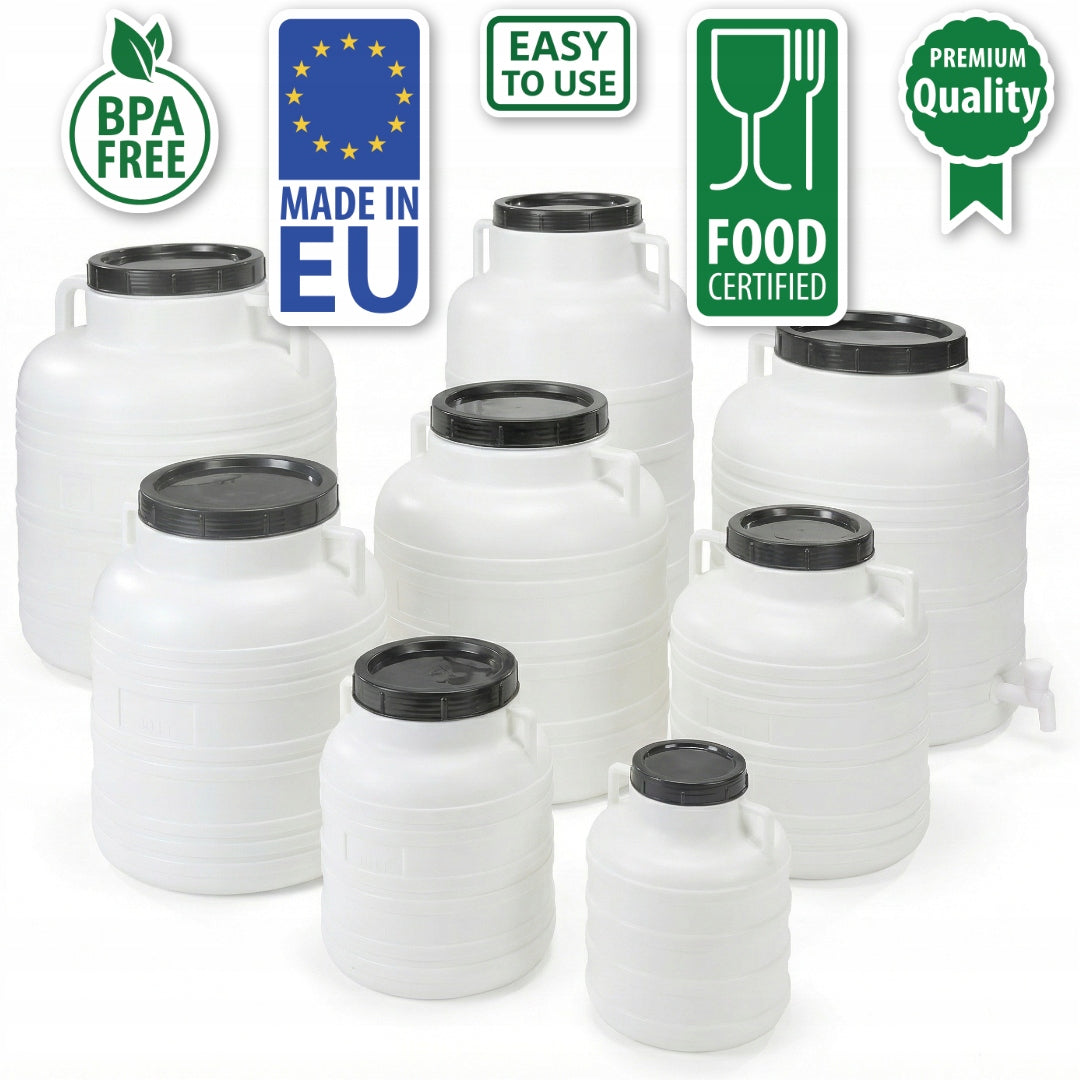 F&R PLASTIC BARREL 60L FOR PICKLING CABBAGE FOR WATER HANDLES WHITE Brand no brand