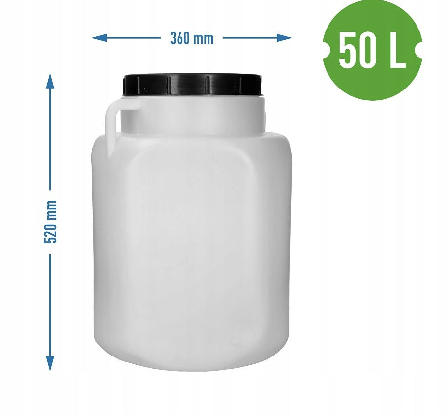 F&R SQUARE BARREL, SCREW-ON WITH HANDLES 50l - WHITE Manufacturer code FR0229