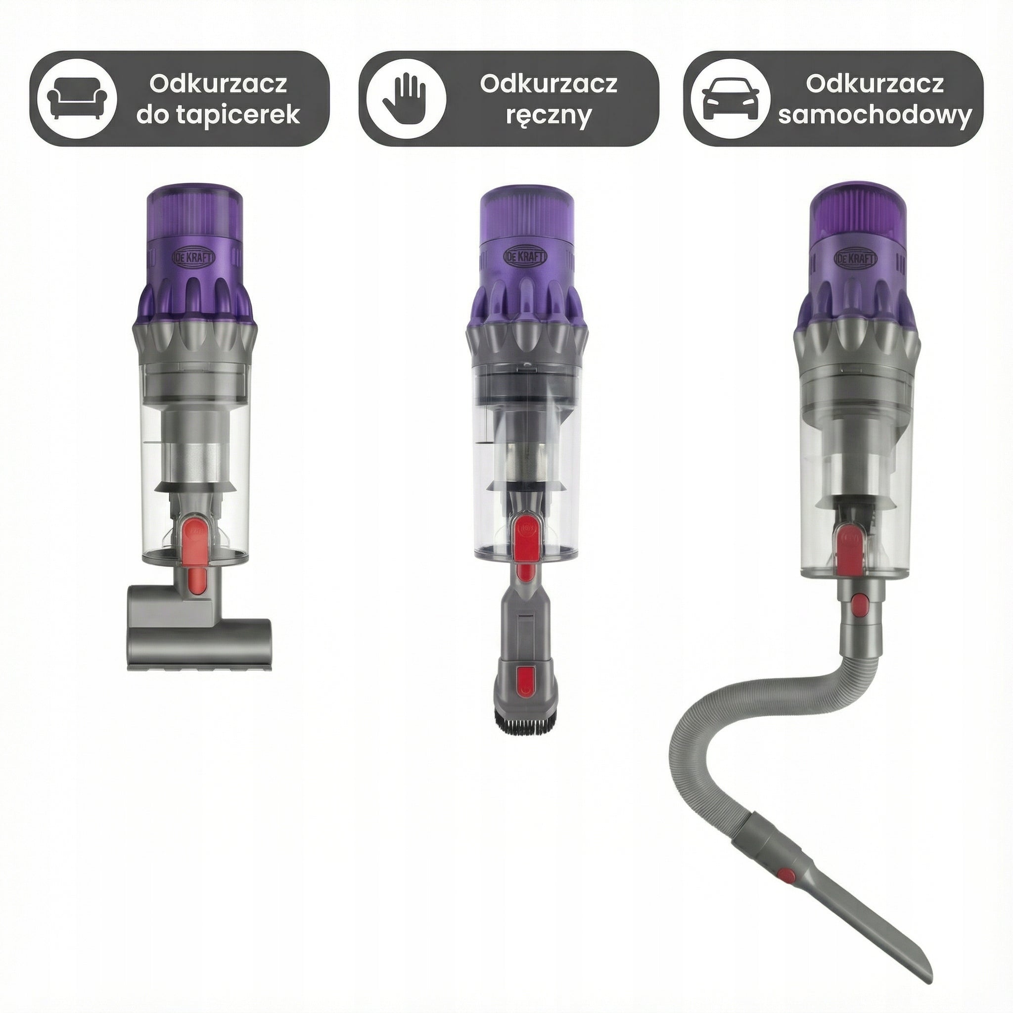 F16 Pro Upright Handheld Vacuum Cleaner, Green Laser, 27 kPa, 70 Min Operation, 8in1 Manufacturer code F16Pro
