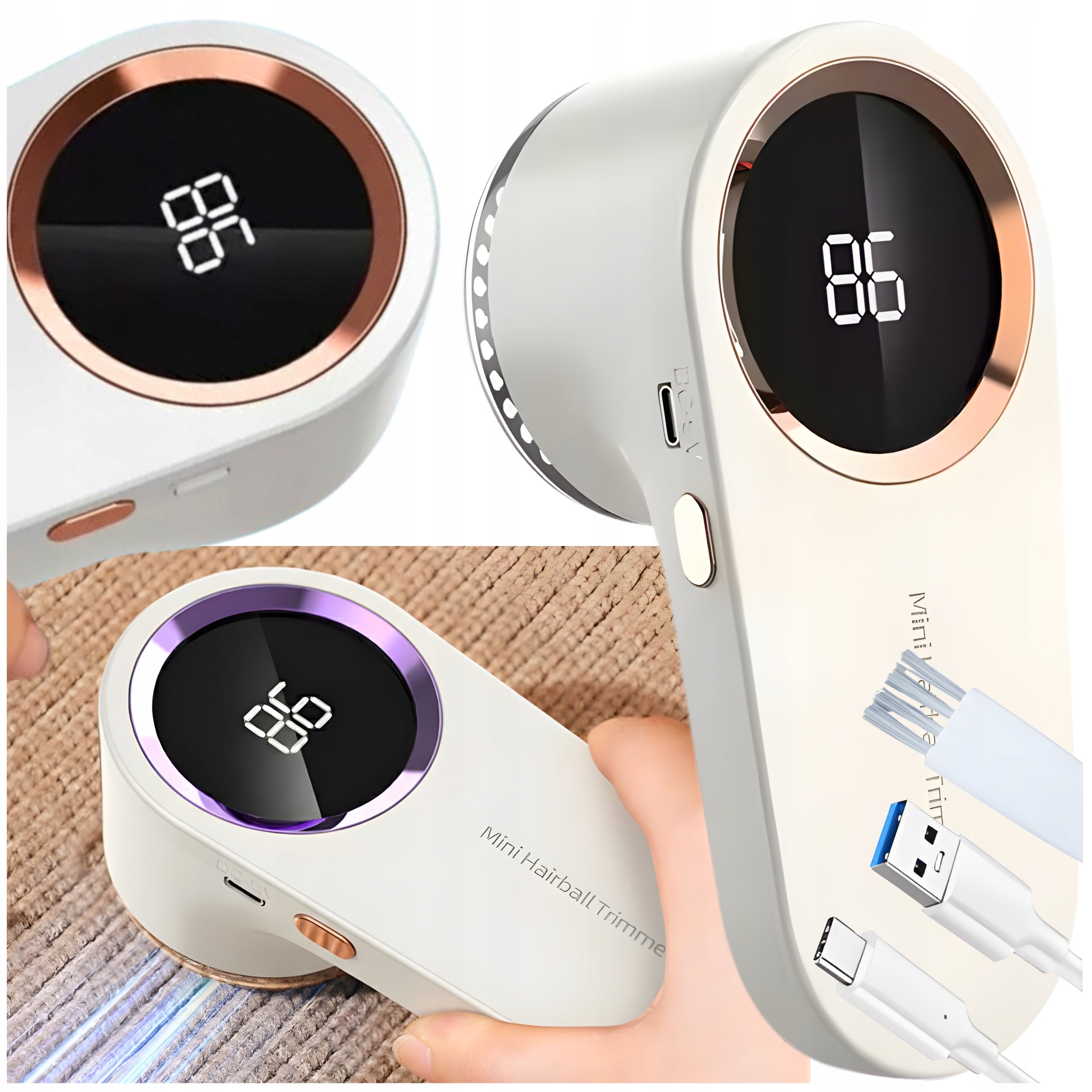 FABRIC SWEATER CLOTHES SHAVER MODERN CORDLESS BATTERY INDICATOR