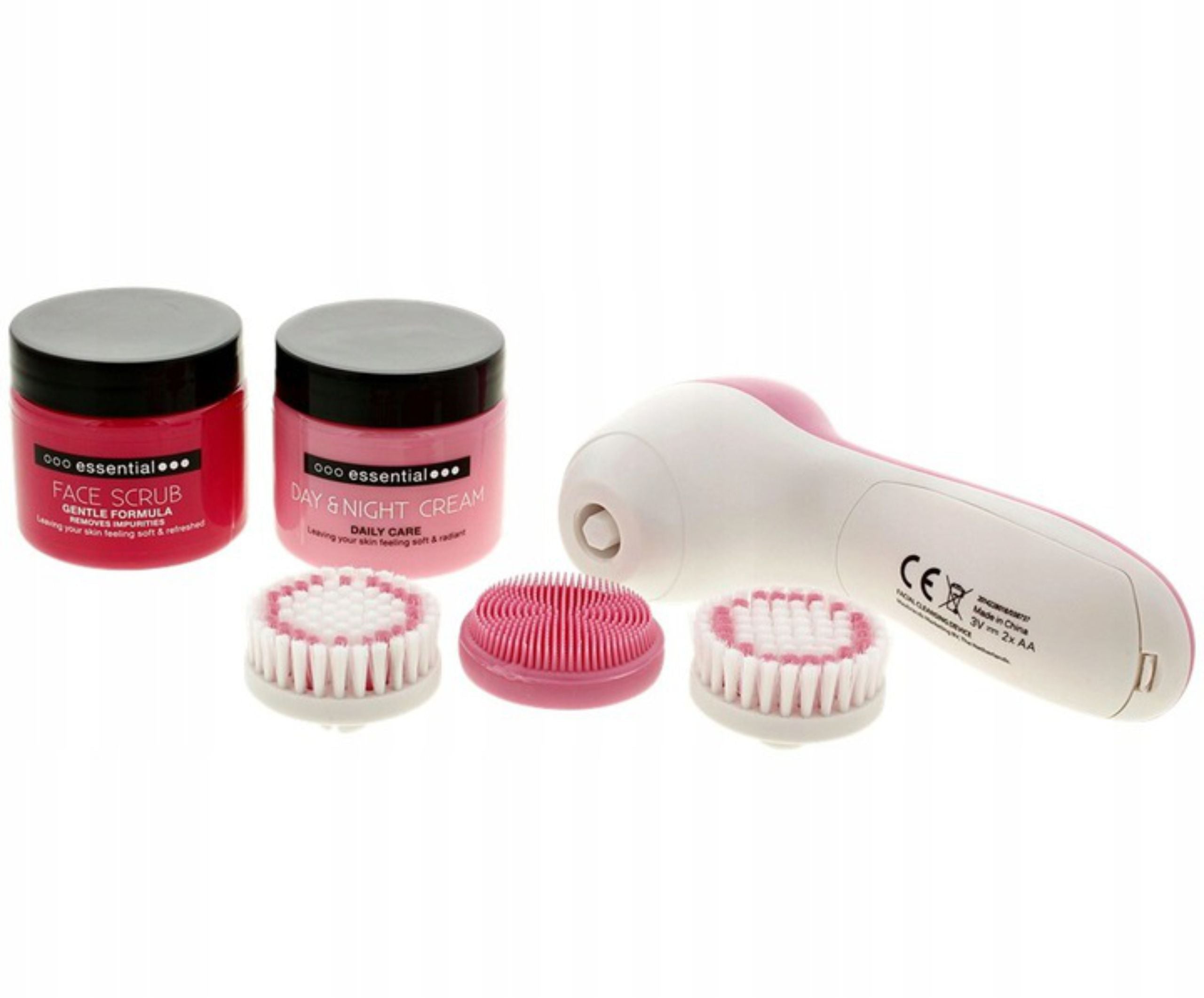 FACE CLEANSING CARE SET PEELING CREAM MASSAGER Maxbrands Batteries included no
