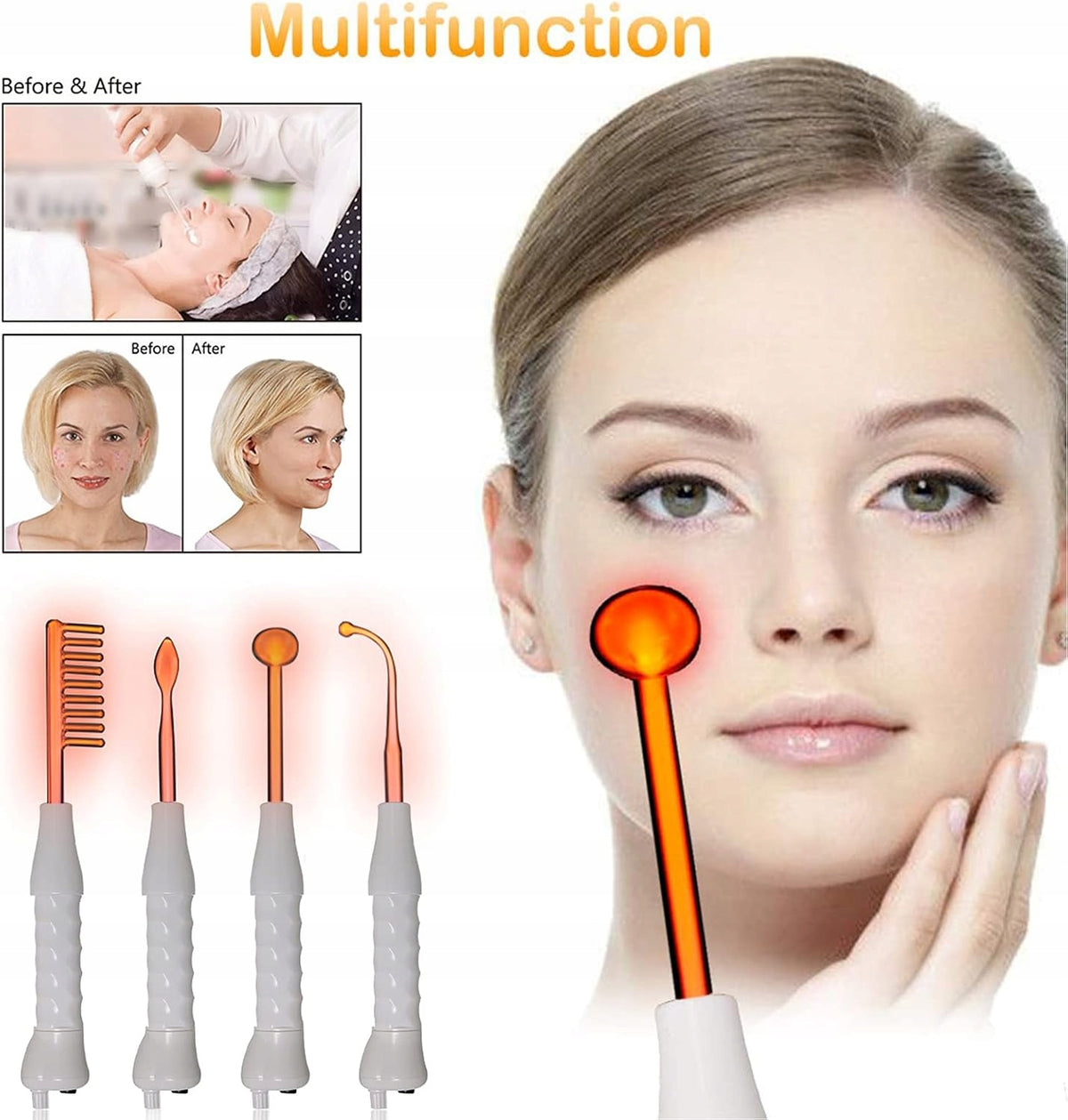 FACE DEVICE HF HIGH FREQUENCY 4 ELECTRODES Brand no brand