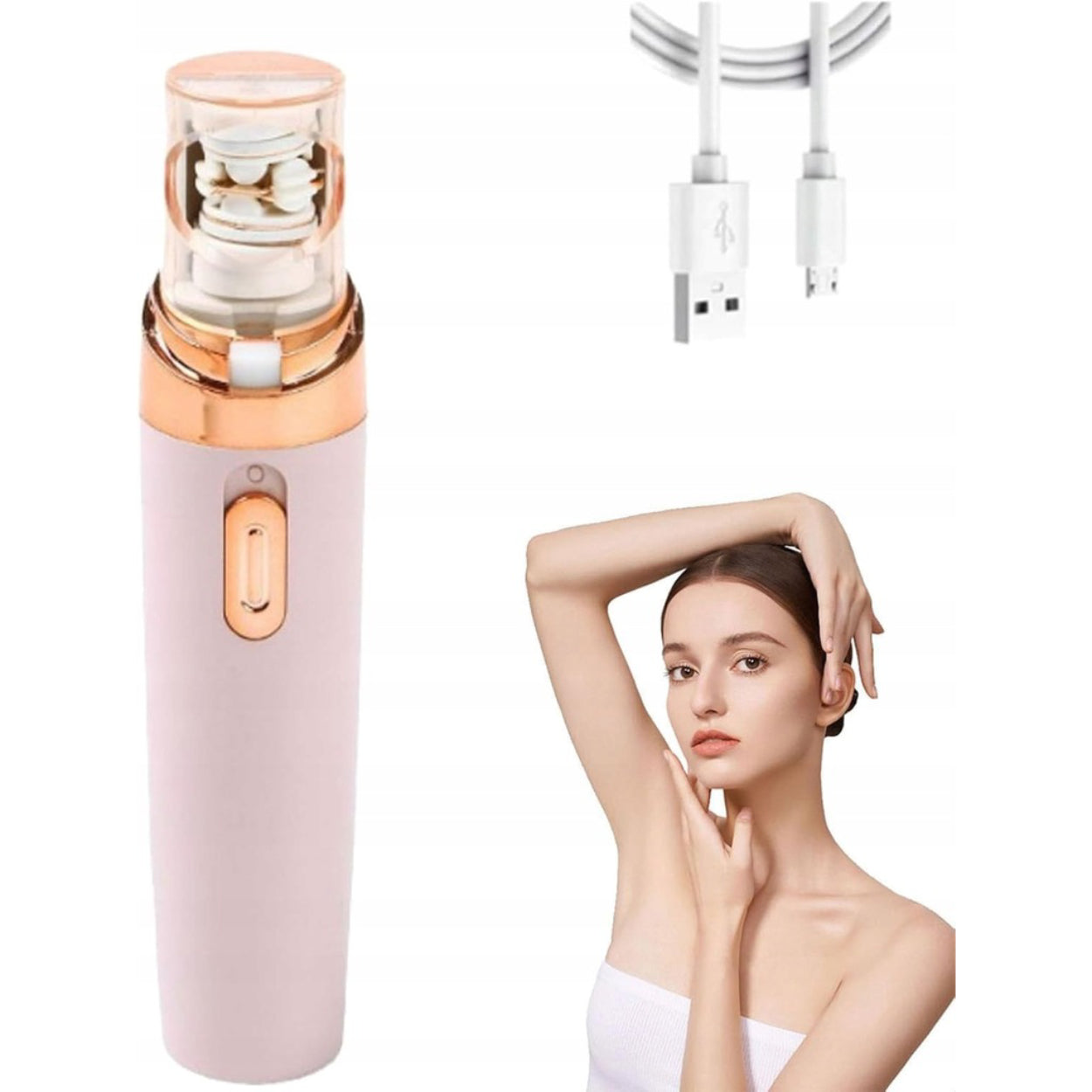 FACE EPILATOR SAFE FOR SENSITIVE SKIN ANTIBACTERIAL USB Manufacturer code Hard-er_epilator