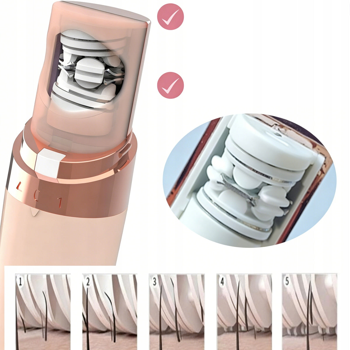 FACE EPILATOR, SAFE FOR SENSITIVE SKIN, USB ANTIBACTERIAL Model Epil Pro 3.0