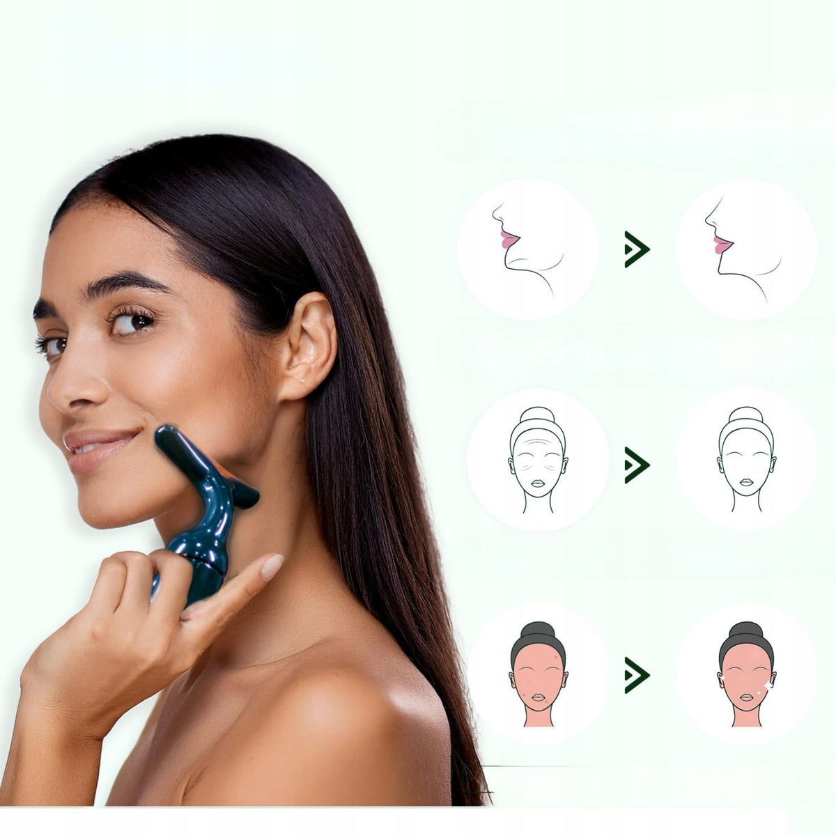 FACE LIFTING MASSAGER NECK SONIC FIRMING VIBRATION 3in1 Packaging status original