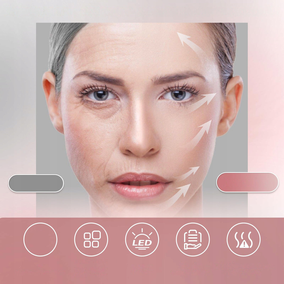 FACE MASSAGER EMS GUA SHA LED THERAPY 4 MODES LIFTING BEAUTIFUL SKIN USB Kind massager