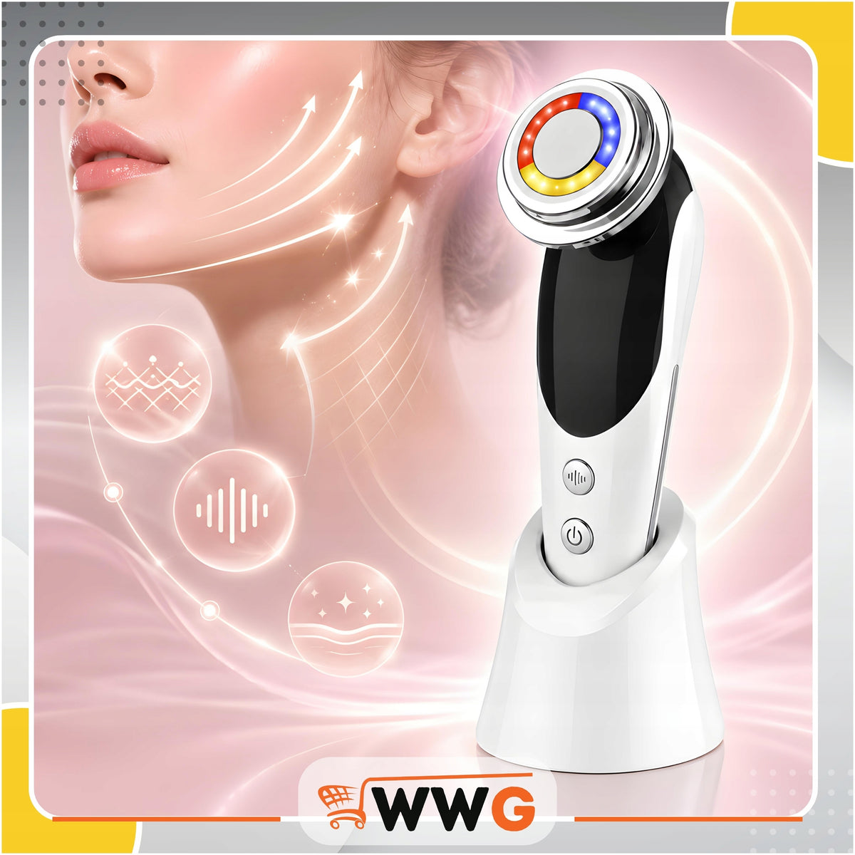 FACE MASSAGER EMS NEEDLELESS MESOTHERAPY LED USB C LIFTING MASSAGE GIFT Manufacturer code MASAŻER EMS WWG POLAND MEZOTERAPIA LED