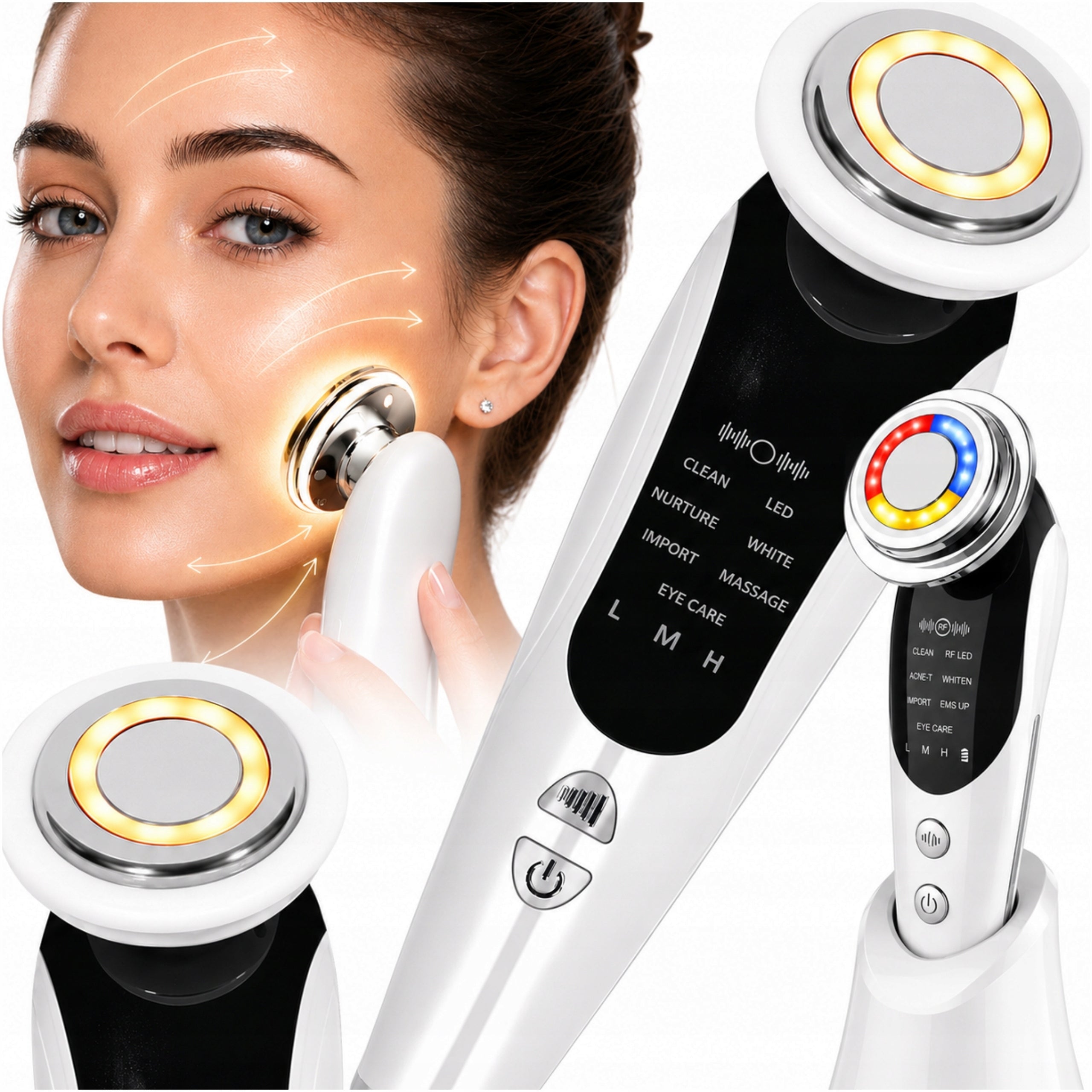 FACE MASSAGER EMS NEEDLELESS MESOTHERAPY LED USB C LIFTING MASSAGE GIFT